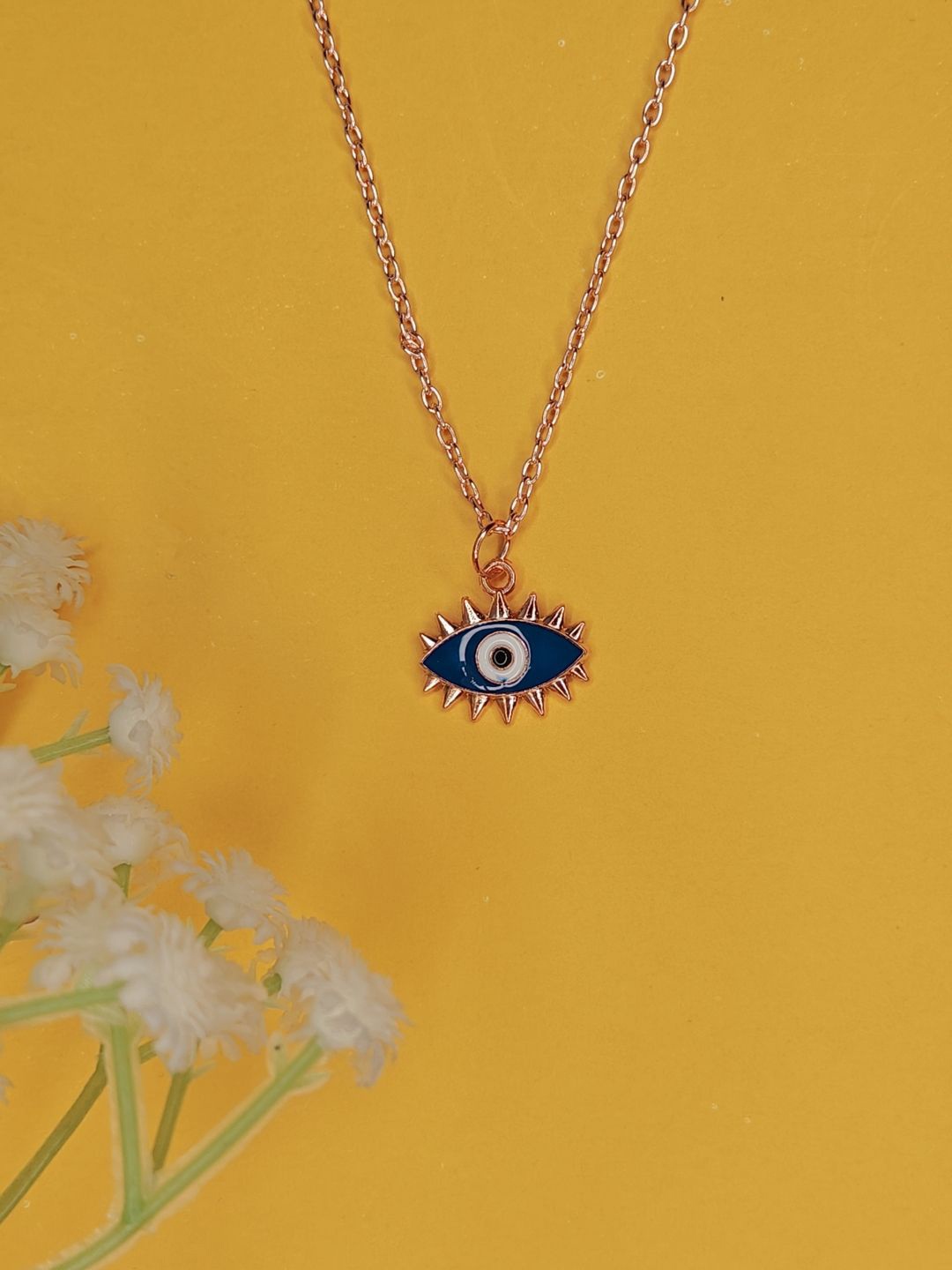 

NVR Rose Gold-Plated Contemporary Pendants with Chains