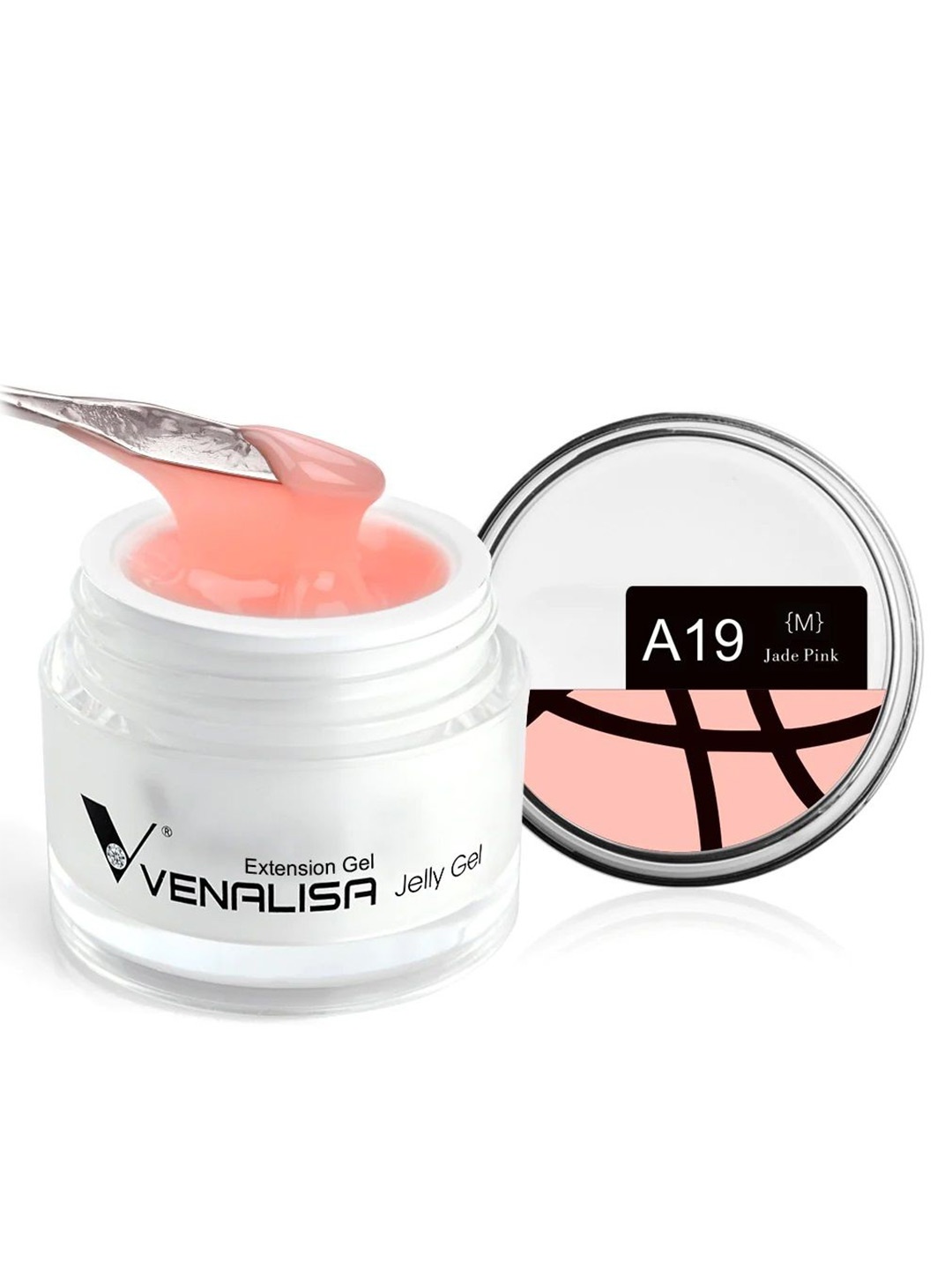 

VENALISA UV Sculpture Nail Extension Hard Jelly Builder Gel - 30 ml - Jade Pink A19 (M), Peach