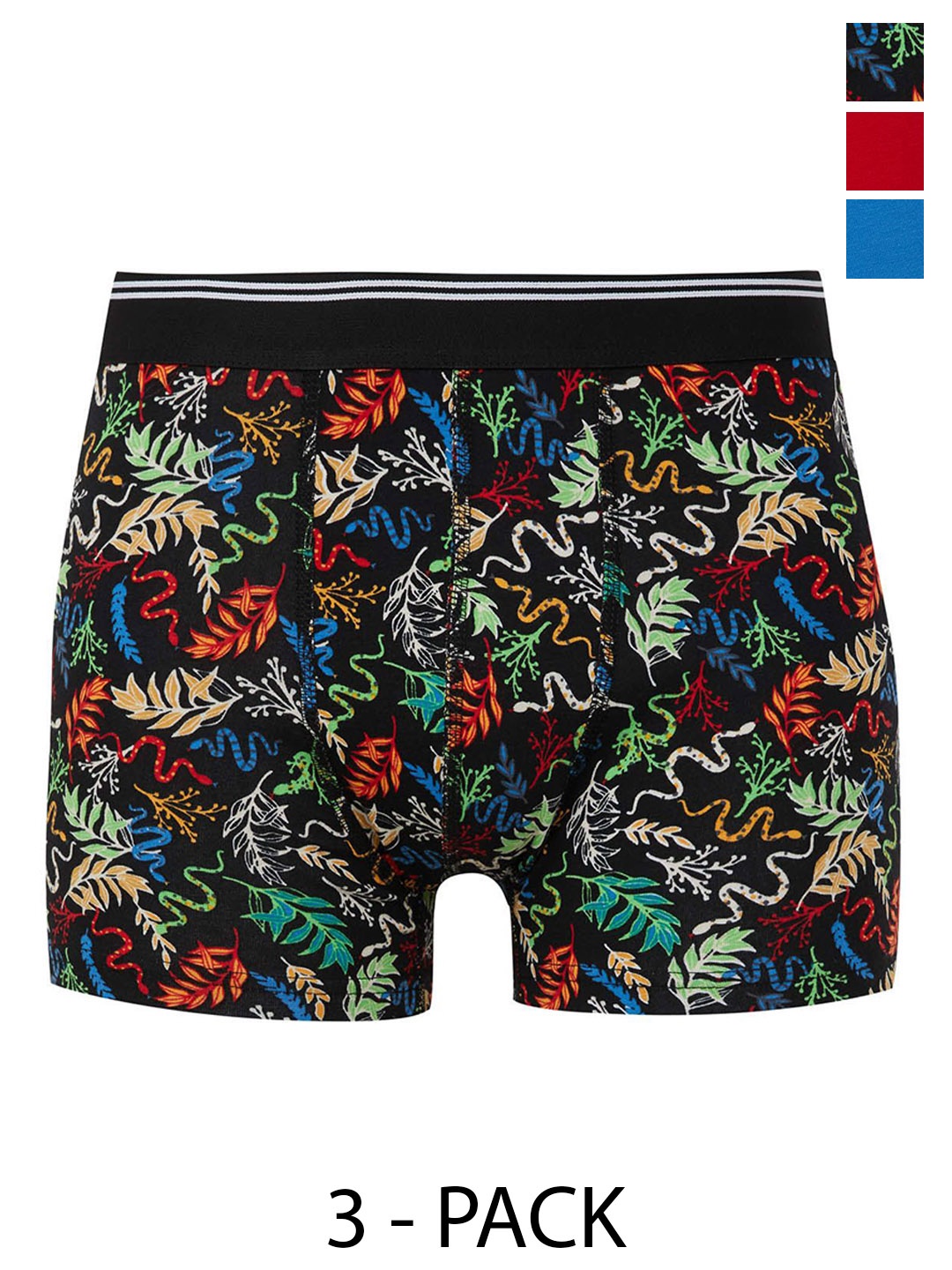 

DeFacto Pack Of 3 Printed Trunks 235594078-BK81, Red