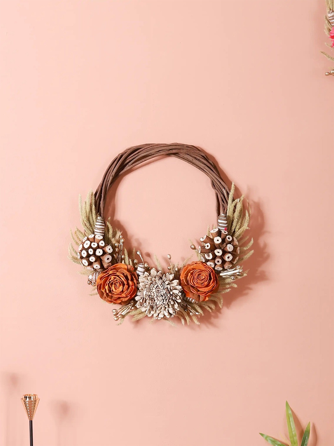 

Nestasia Beige & Orange Dried Flower Wall Decor