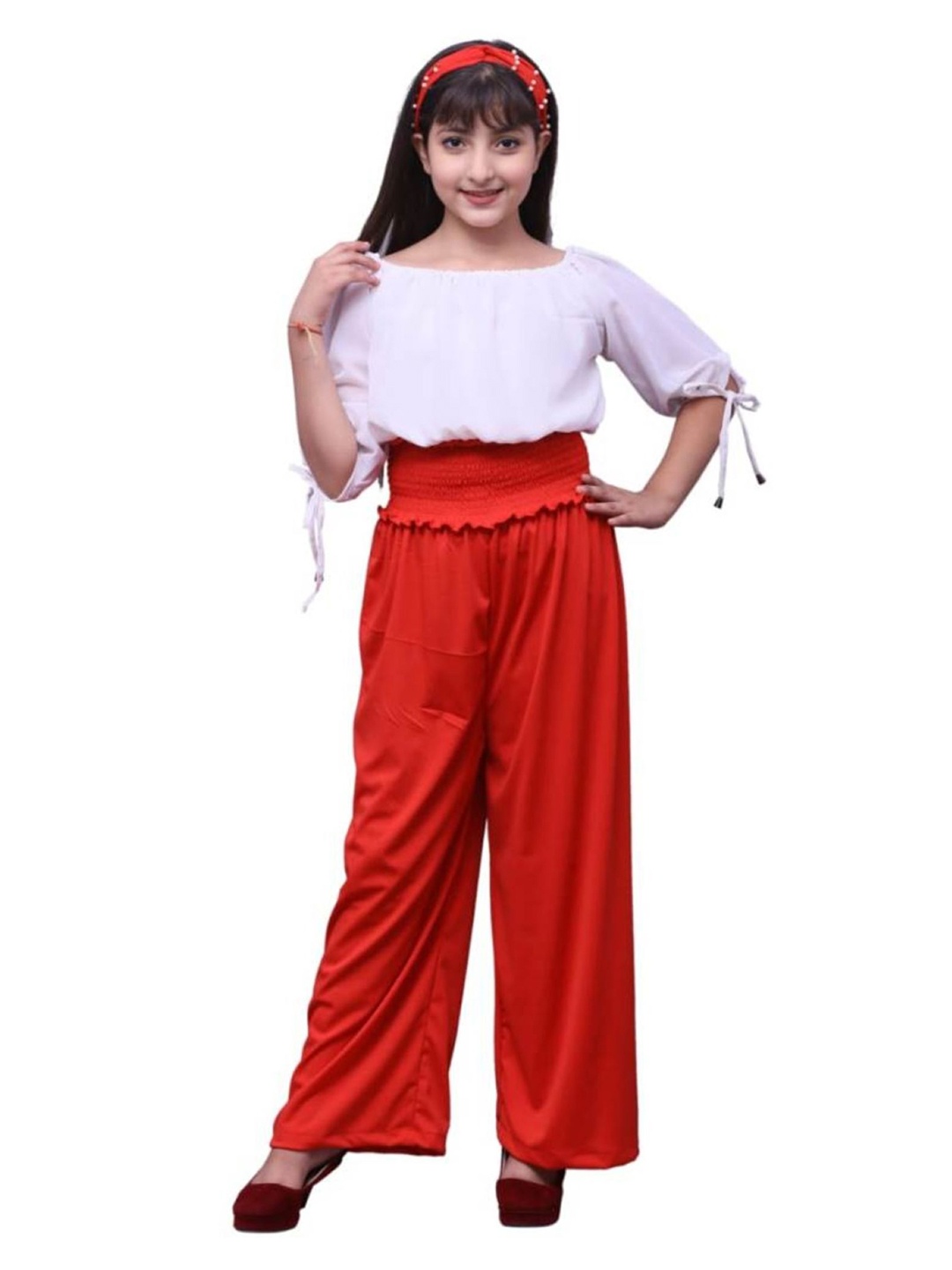 

FELLAMO Girls Basic Jumpsuit, Red