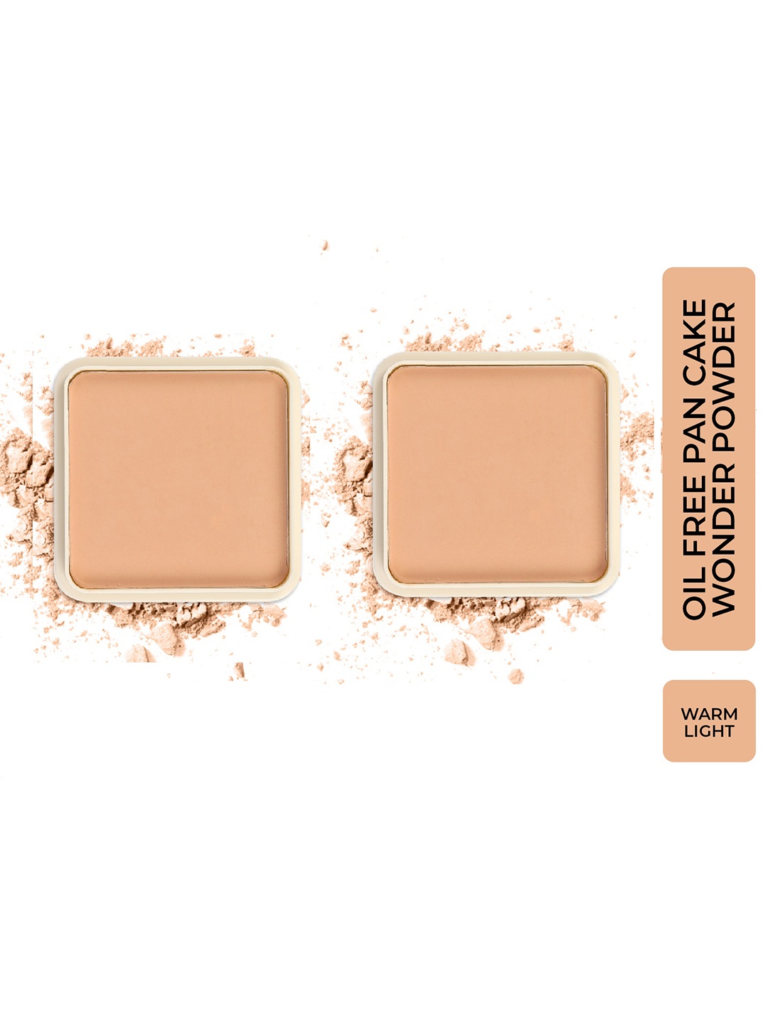 

Half N Half Set of 2 Oil Free Pan Cake Compact Powder - Warm Light 04, Rose