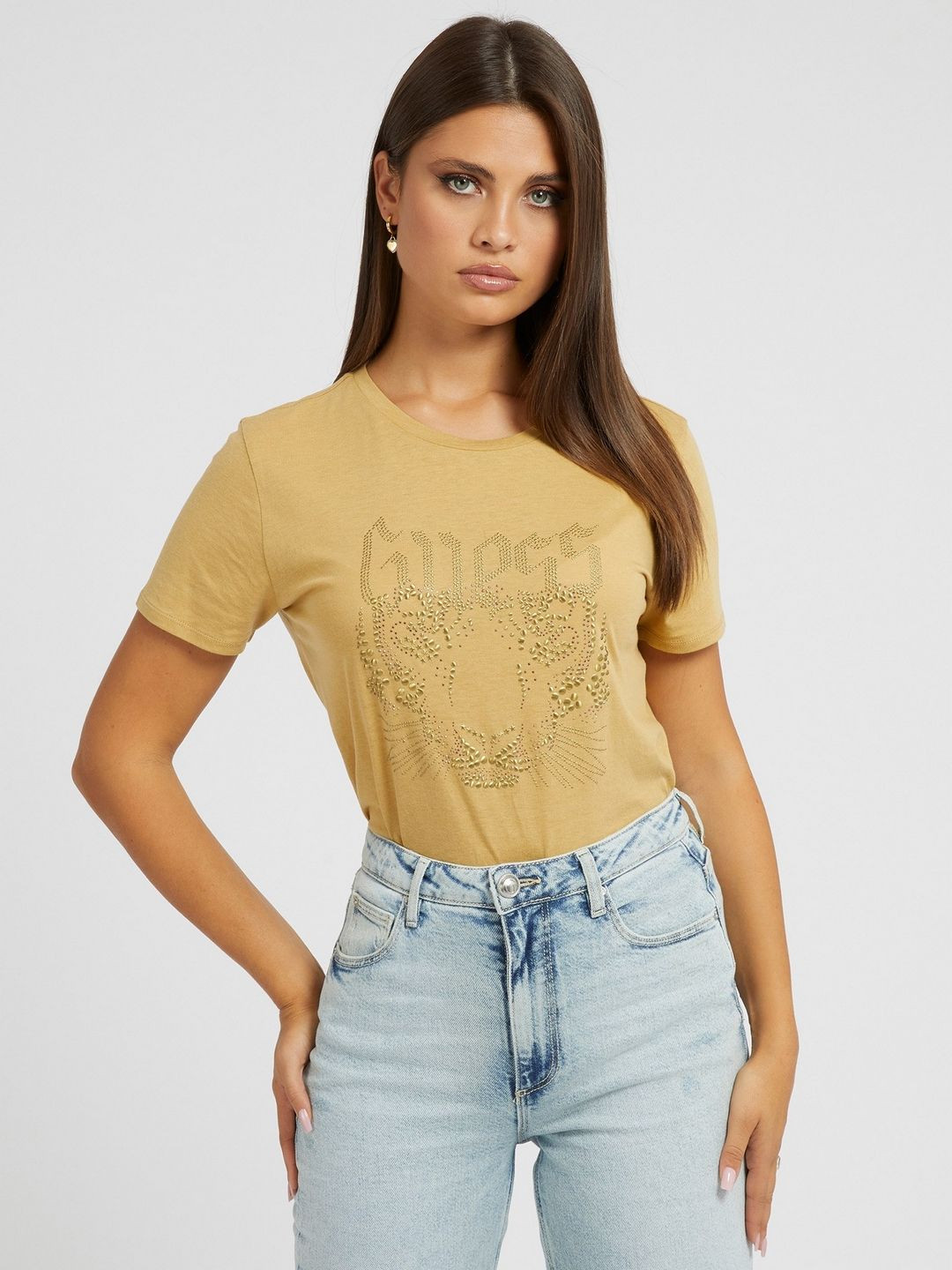 

GUESS Women T-shirt, Brown