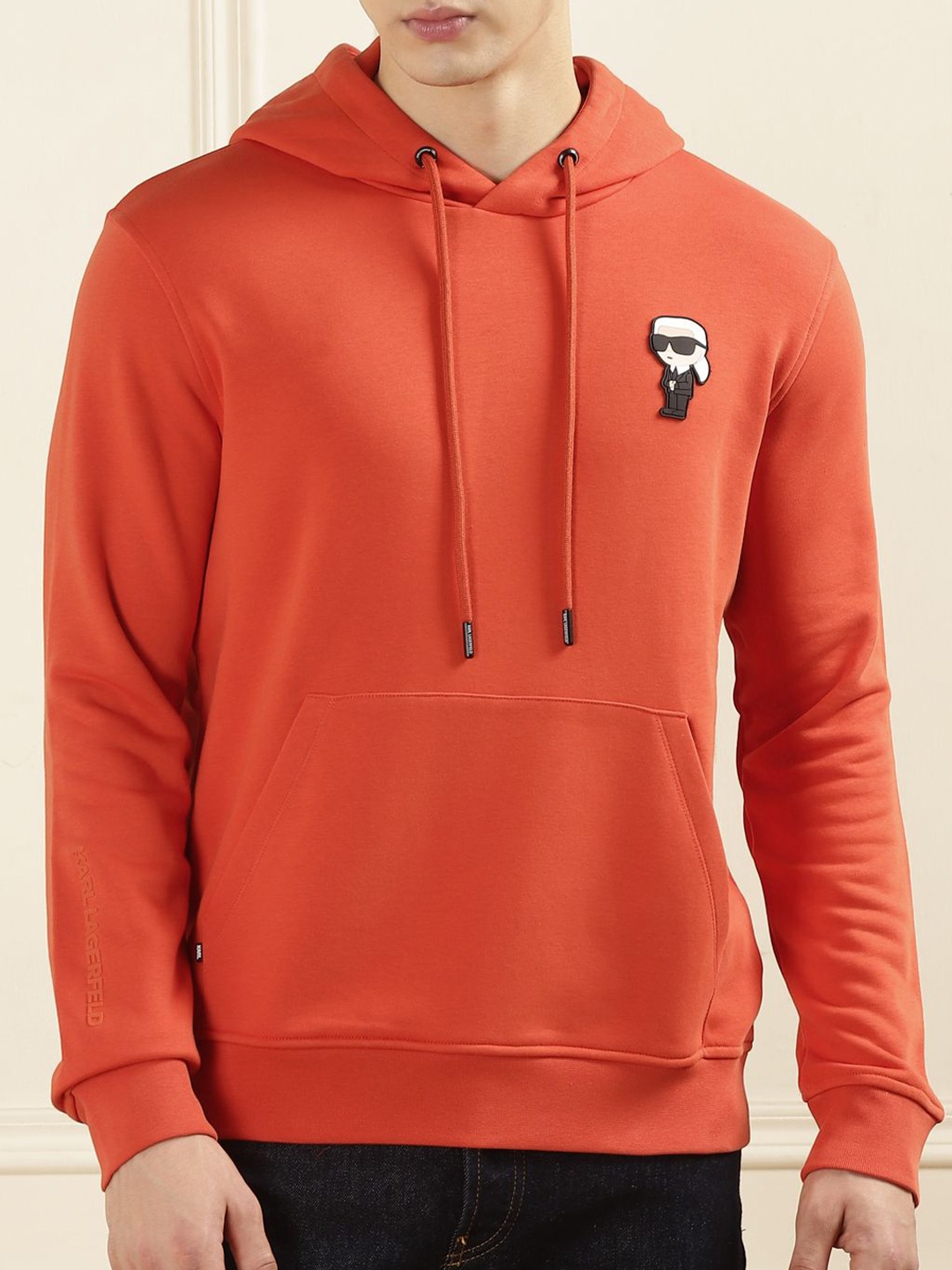 

Karl Lagerfeld Men Hooded Sweatshirt, Orange