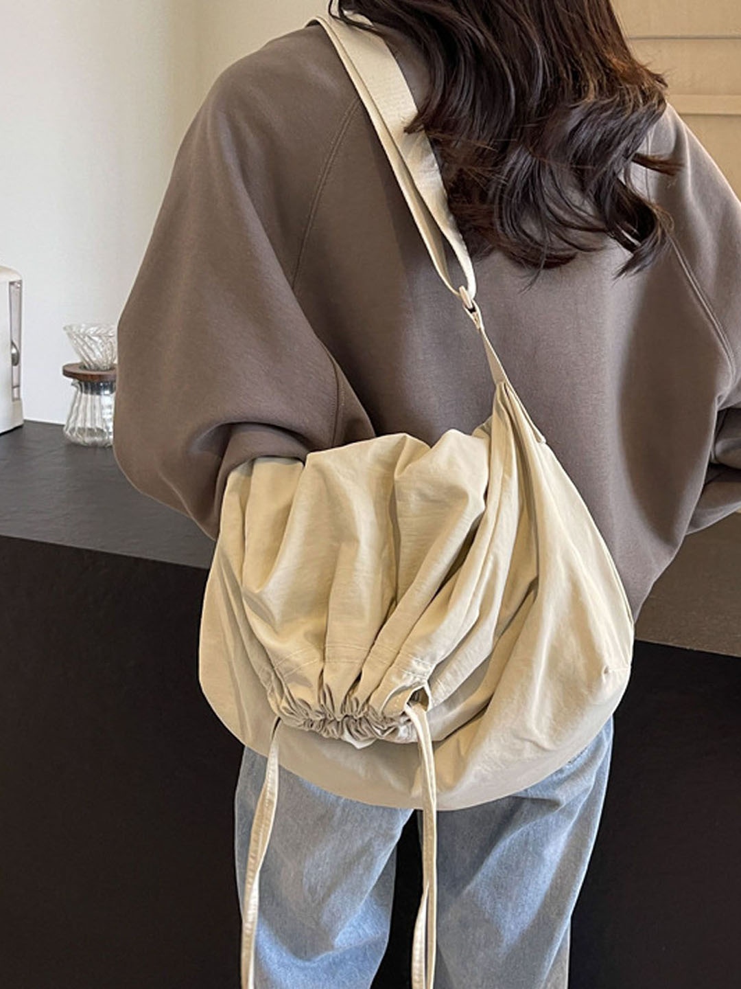 

StyleCast Beige Structured Stylish Side Bag