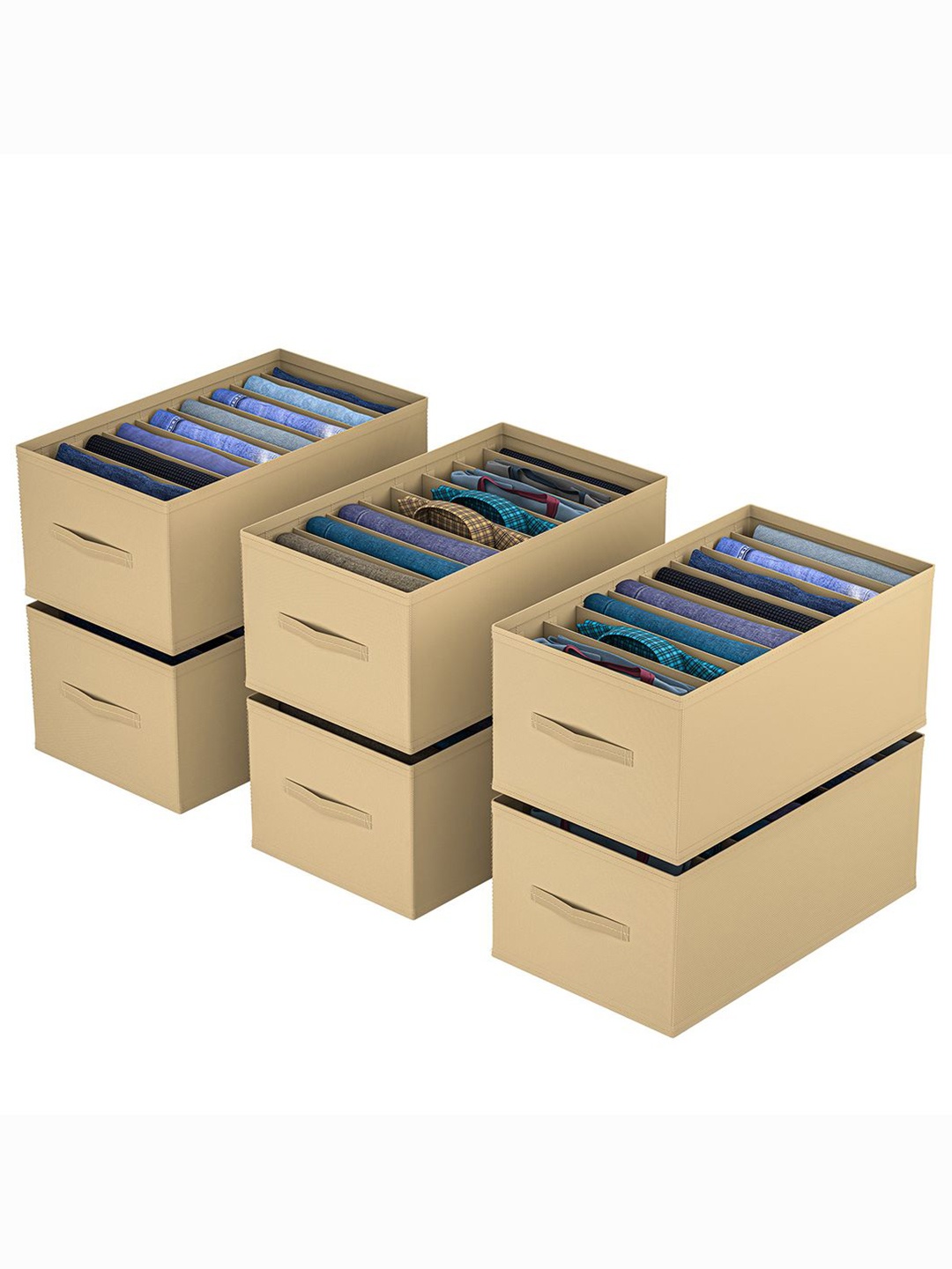 

Kuber Industries Brown Set of 6 Regular Drawer Organiser Organisers