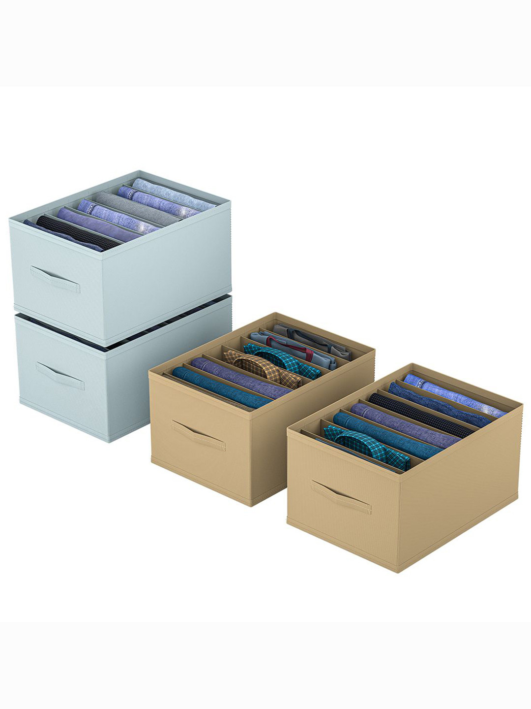 

Kuber Industries Grey Set of 4 Regular Drawer Organiser Organisers