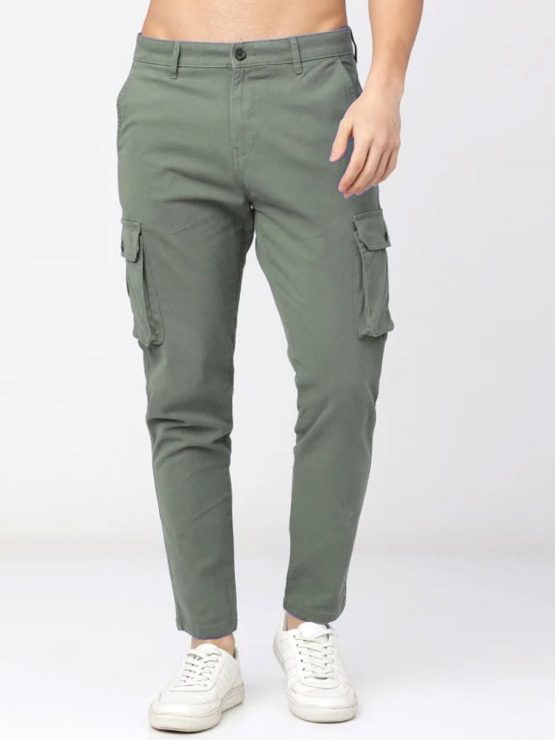 

MASTERLY WEFT Men Super Slim Fit Stretchable Jeans, Green
