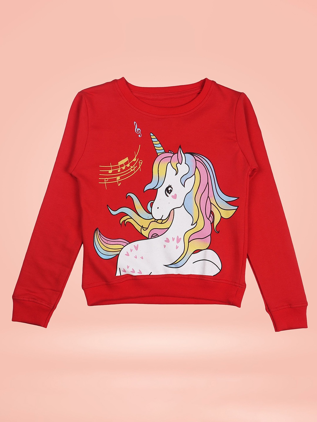 

Arshia Fashions Girls Printed Sweatshirt, Red