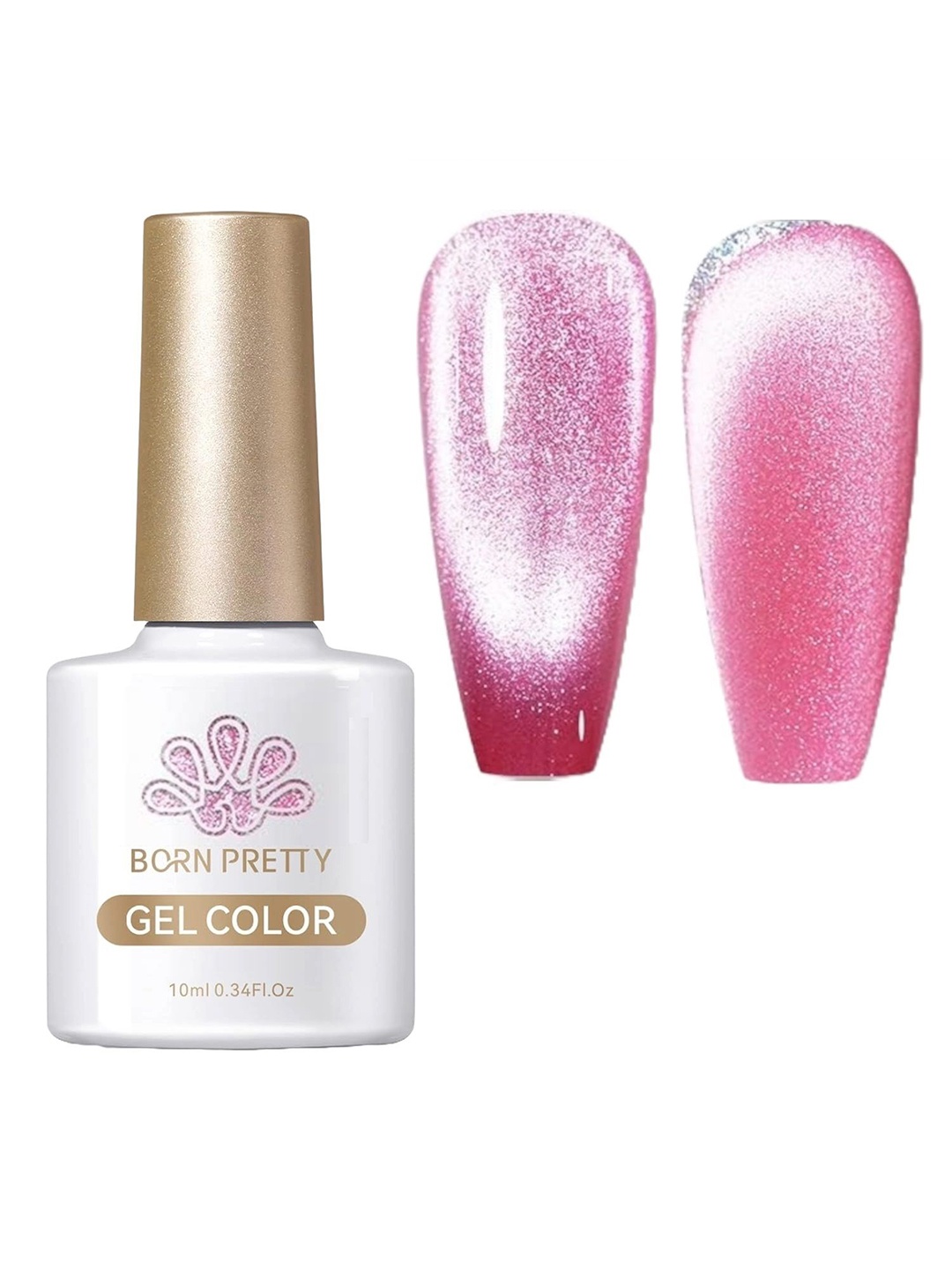 

BORN PRETTY Moonlight Cat Magnetic Gel Nail Polish - 10 ml - SC04, Pink