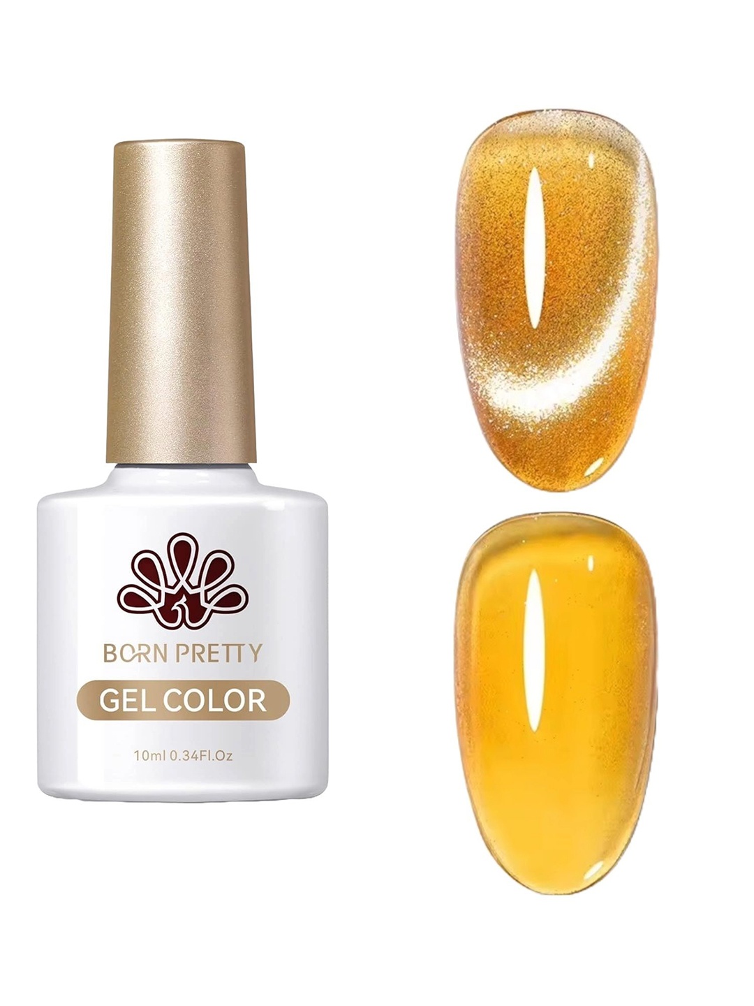 

BORN PRETTY Amber Crystal Long Lasting Gel Nail Polish 10ml - AC02, Yellow