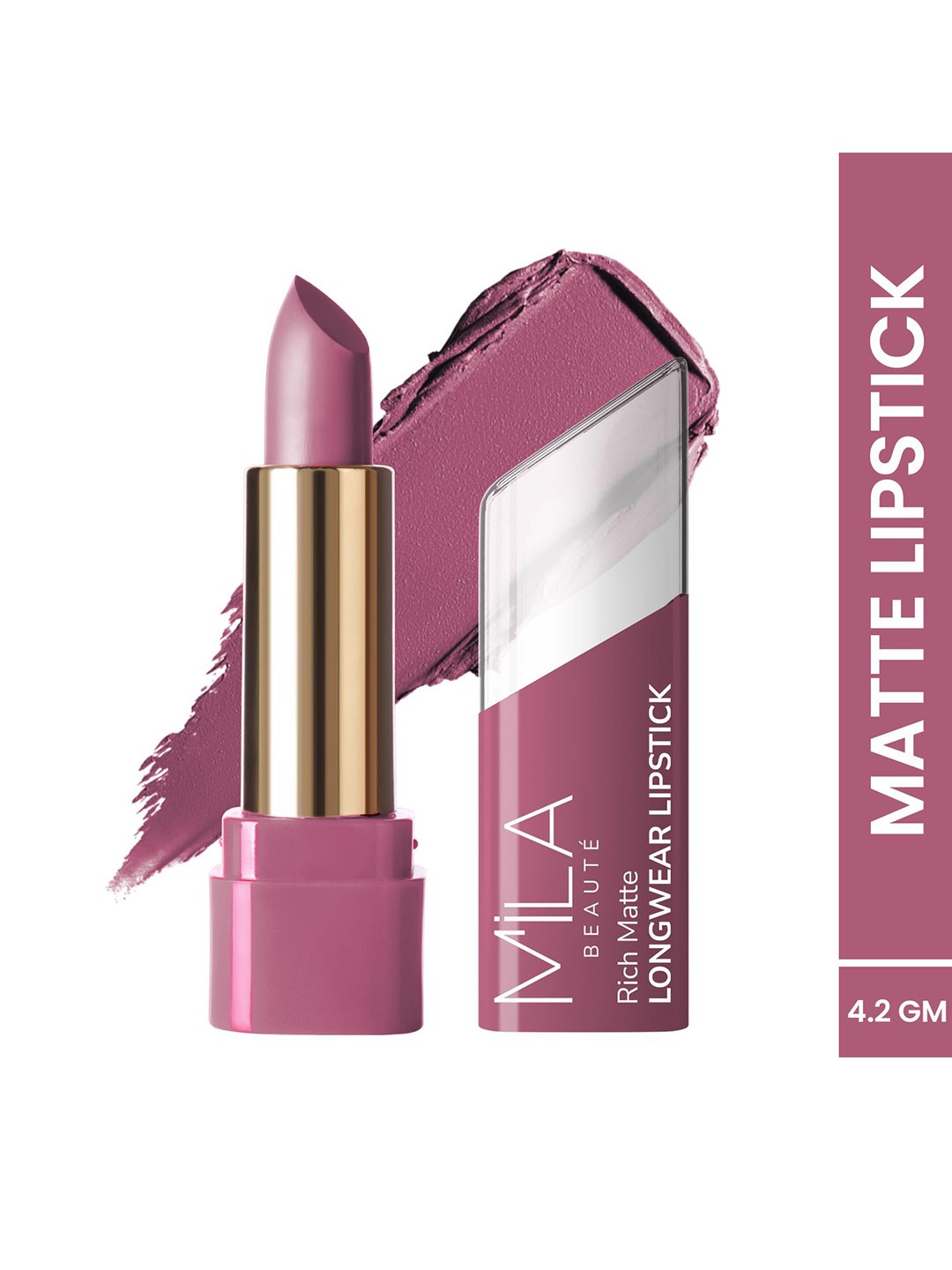 

MILA BEAUTE Rich Matte Longwear Lipstick With Vitamin E - 4.2 g - Petal, Nude