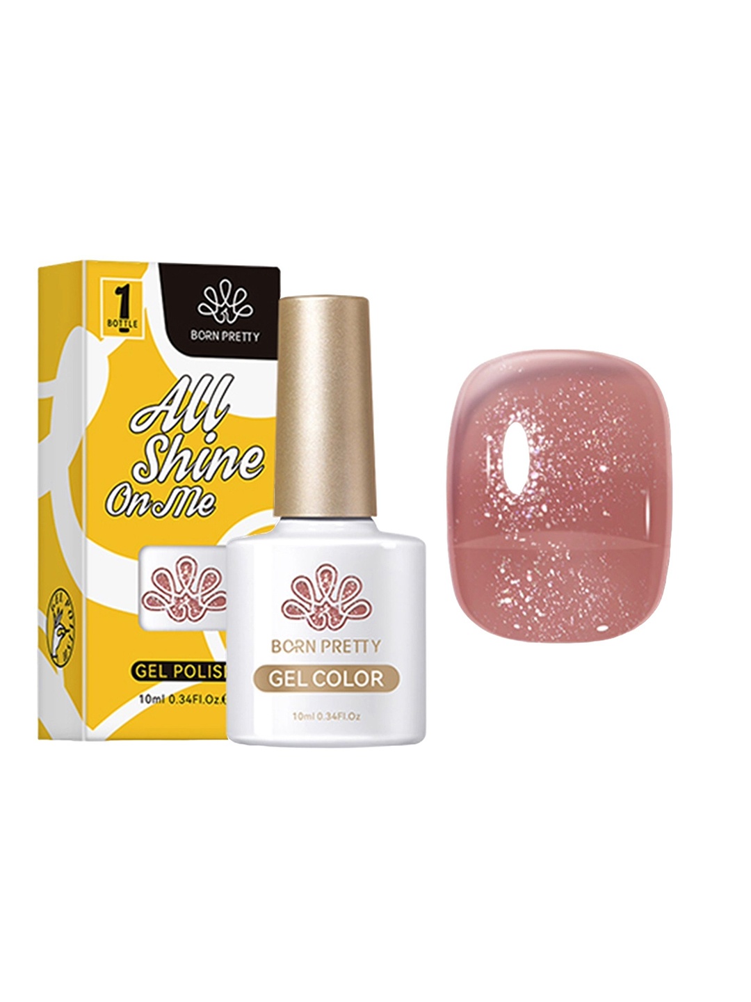 

BORN PRETTY All Shine On Me Long Wearing Jelly Nude Gel Nail Polish - 10 ml - JN58, Brown