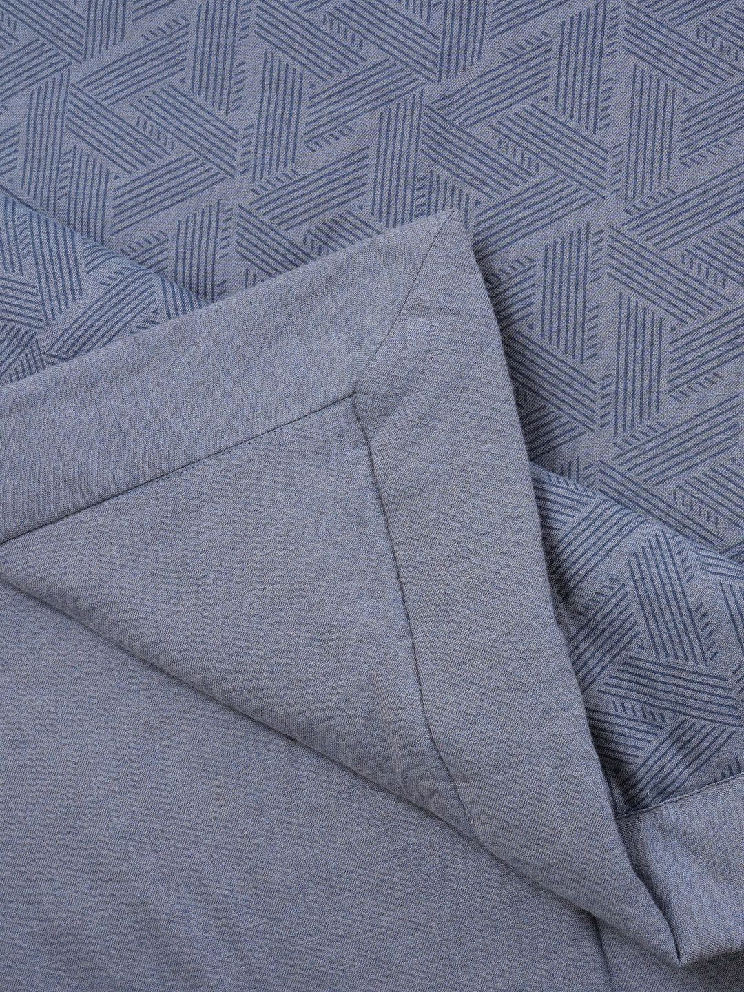 

MASPAR Inner City Blue Geometrical Printed Single Quilt