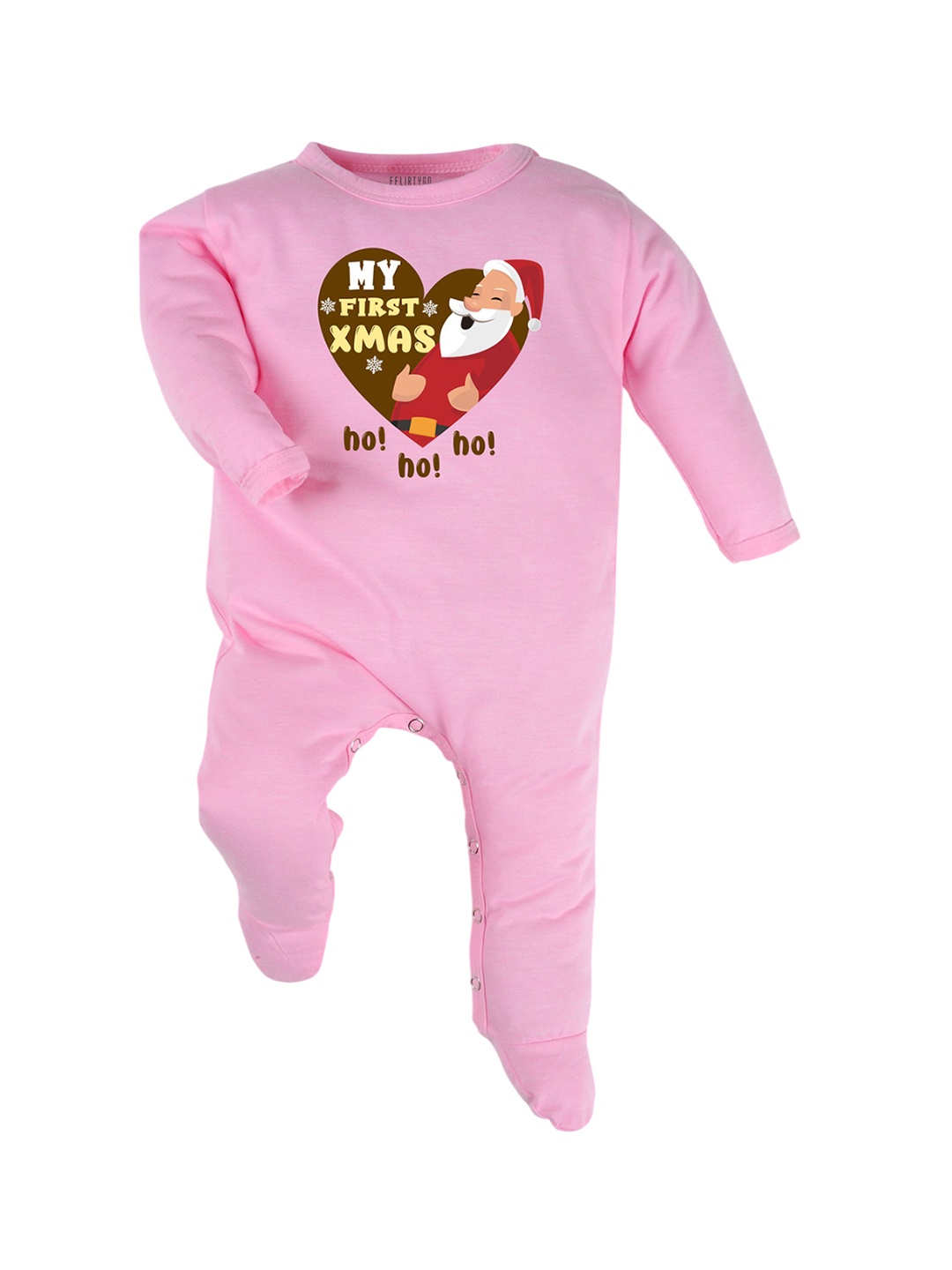 

FFLIRTYGO Kids Printed Cotton Sleepsuit, Pink