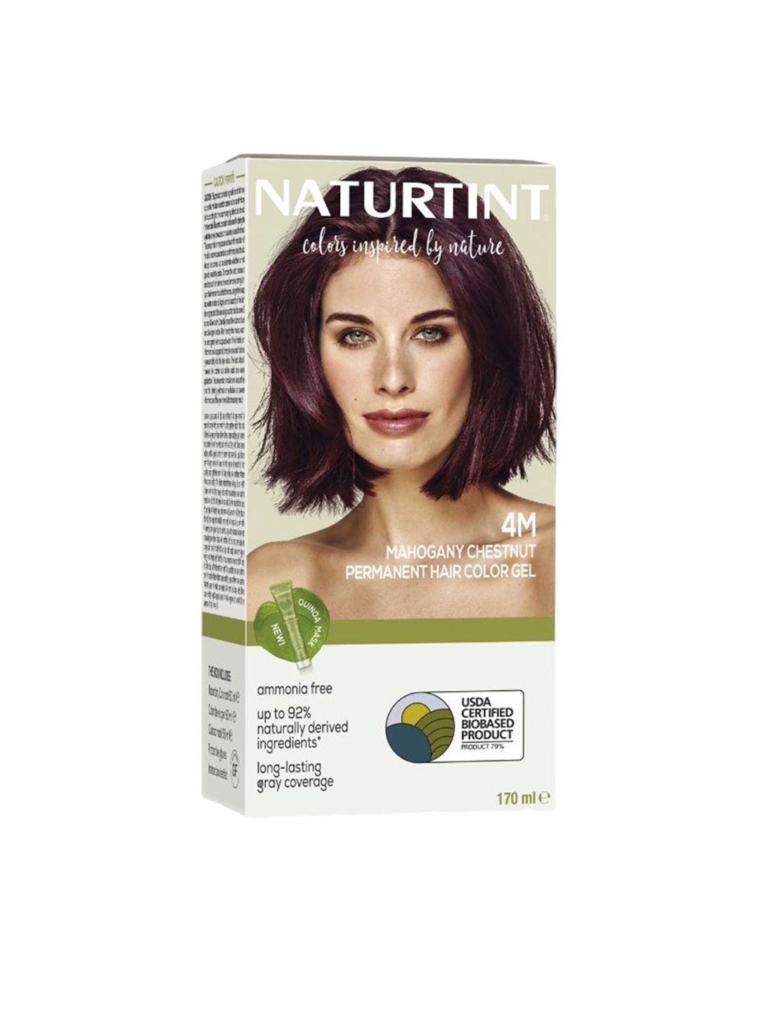 

Naturtint Pure Grey Coverage Permanent Hair Color- 170 ml- 4M Mahogany Chestnut, Burgundy