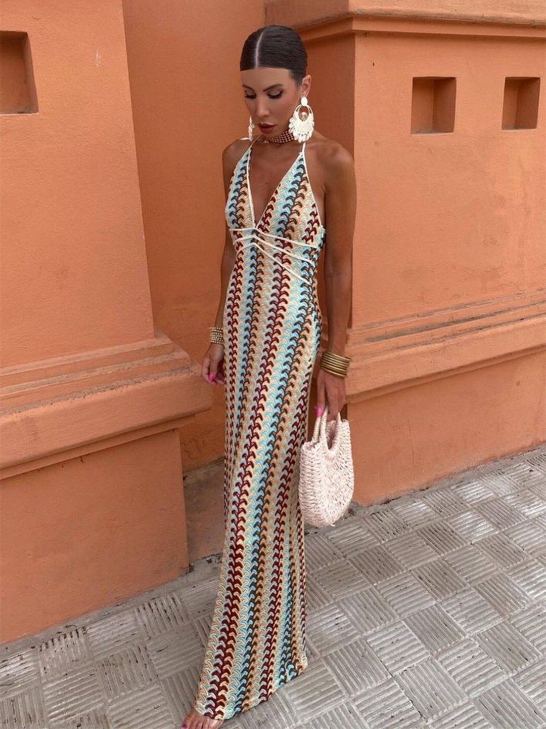 

LULU & SKY Print Maxi Dress, Multi