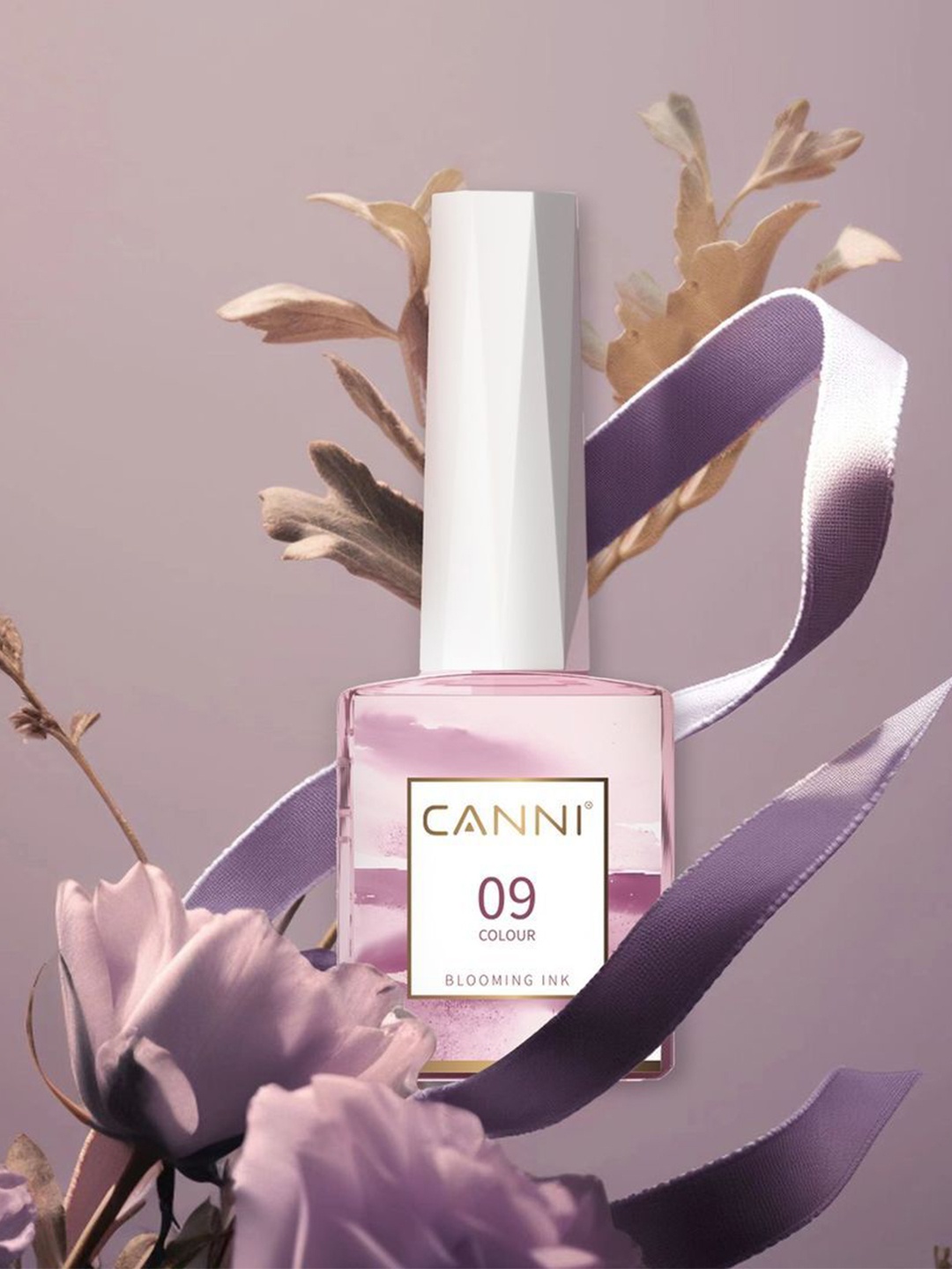 

CANNI Liquid Smoke Bubble Varnish Gradient Painting Nail Polish Blooming Ink 09, Purple