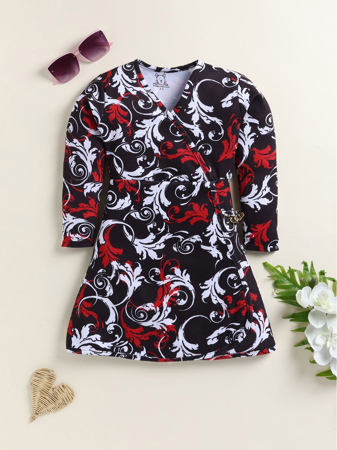 

YK Floral Print A-Line Dress, Multi