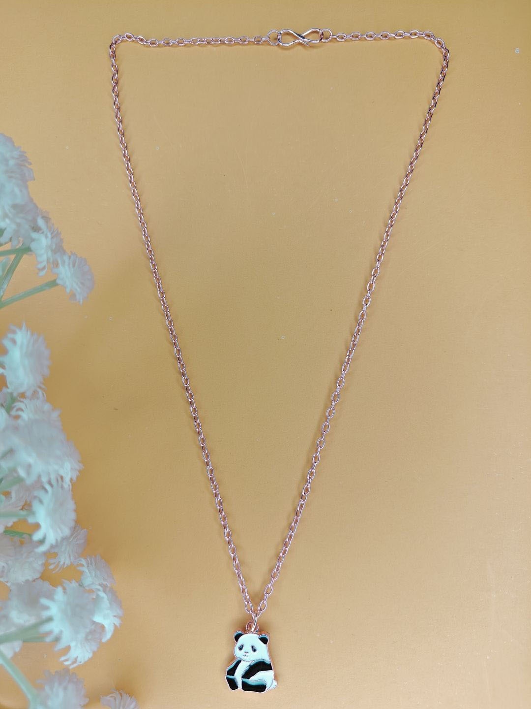 

NVR Rose Gold-Plated Animal Shaped Pendants with Chains
