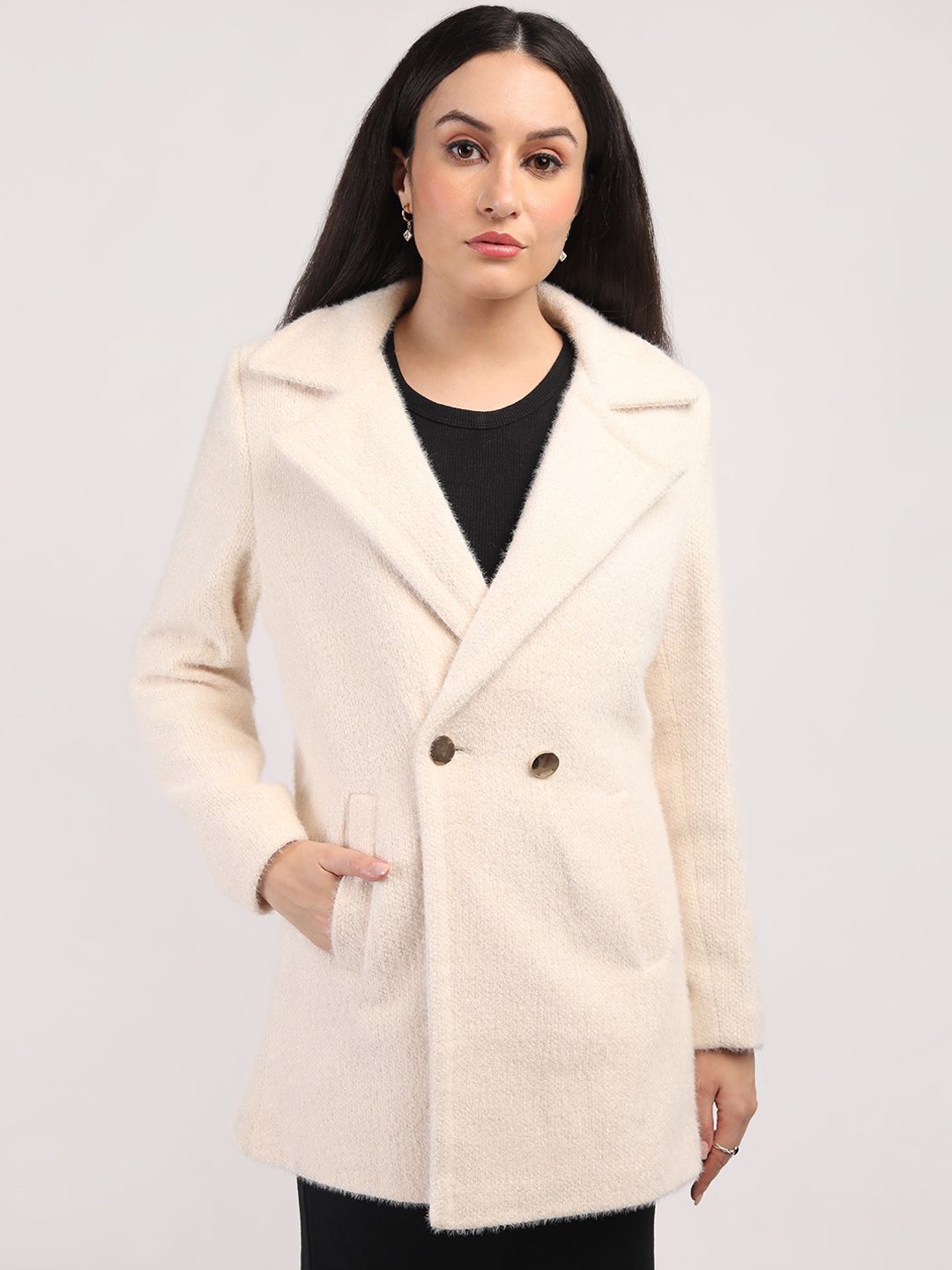 

The Roadster Lifestyle Co Double Breasted Trench Coat, Off white
