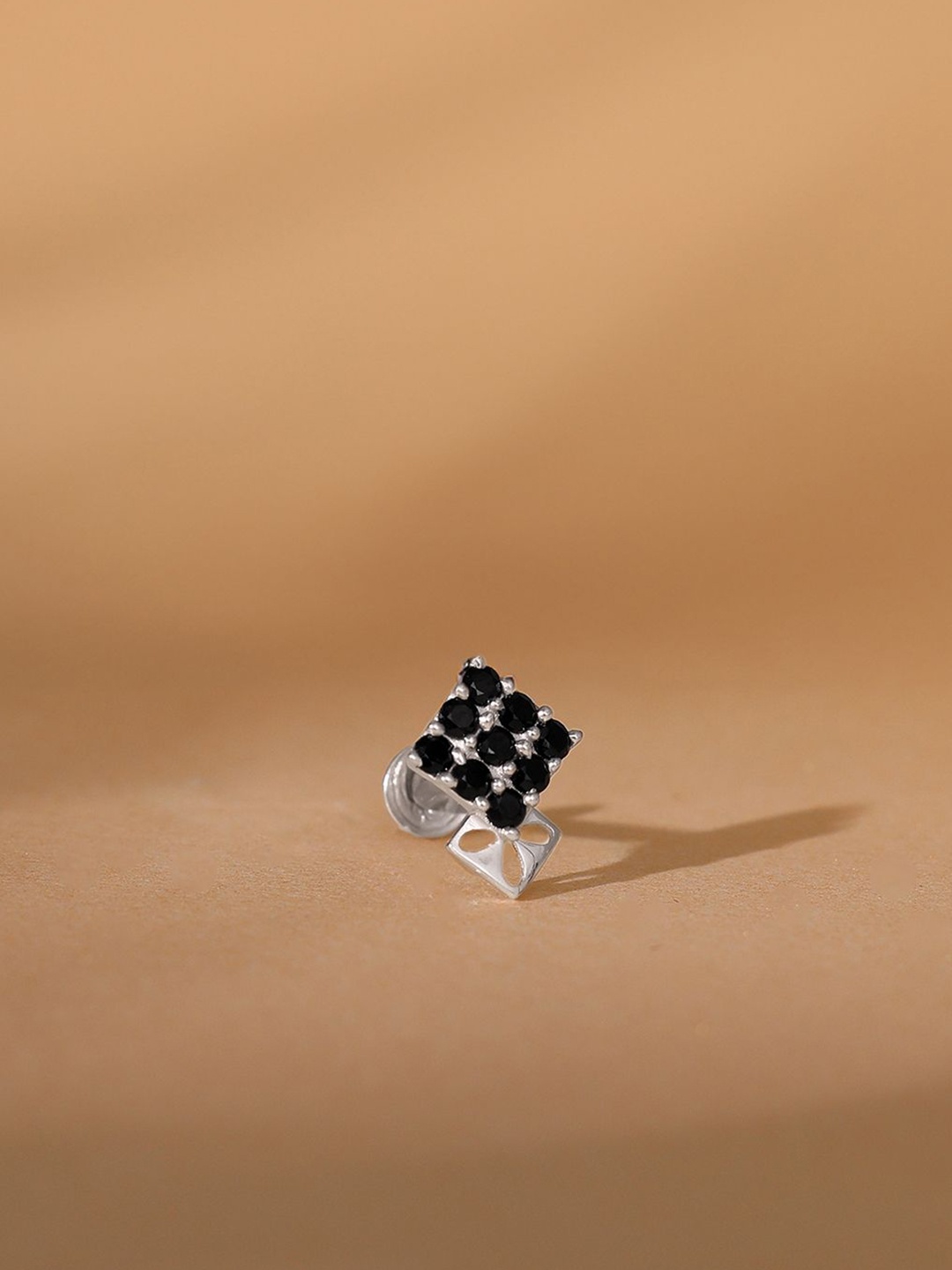 

GIVA Rhodium-Plated Stud Nosepin, Silver