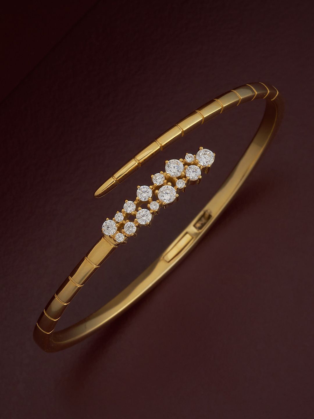 

Kushal's Fashion Jewellery Sterling Silver Gold-Plated Kada