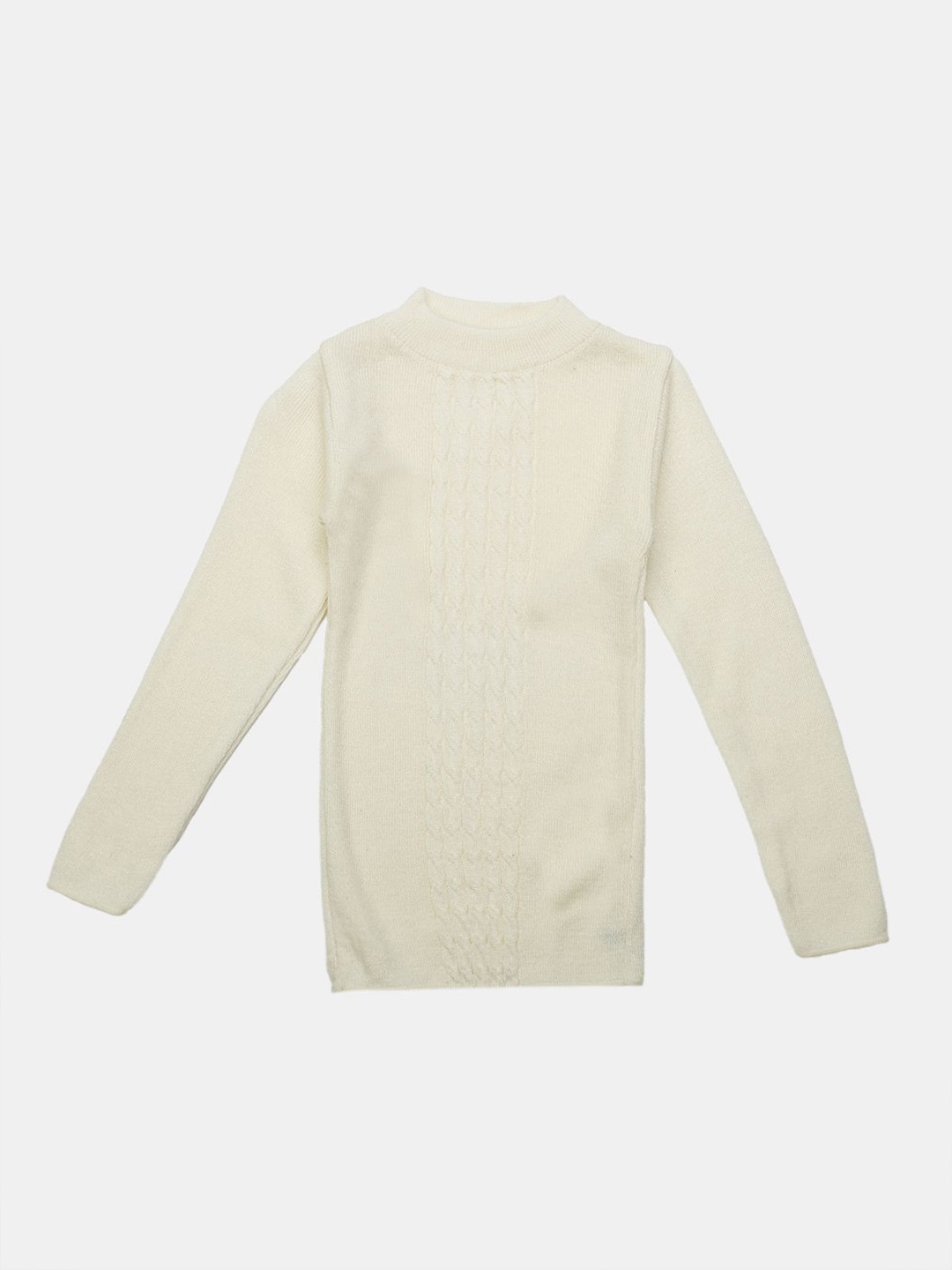 

Albion By CnM Girls Cable Knit Woollen Pullover, Off white