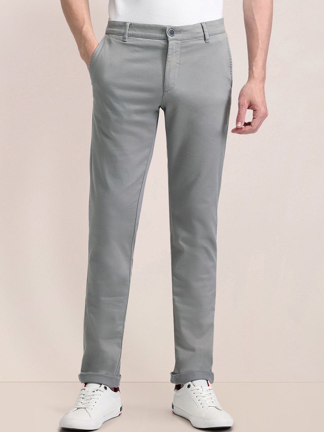 

U.S. Polo Assn. Men Slim Fit Trousers, Grey