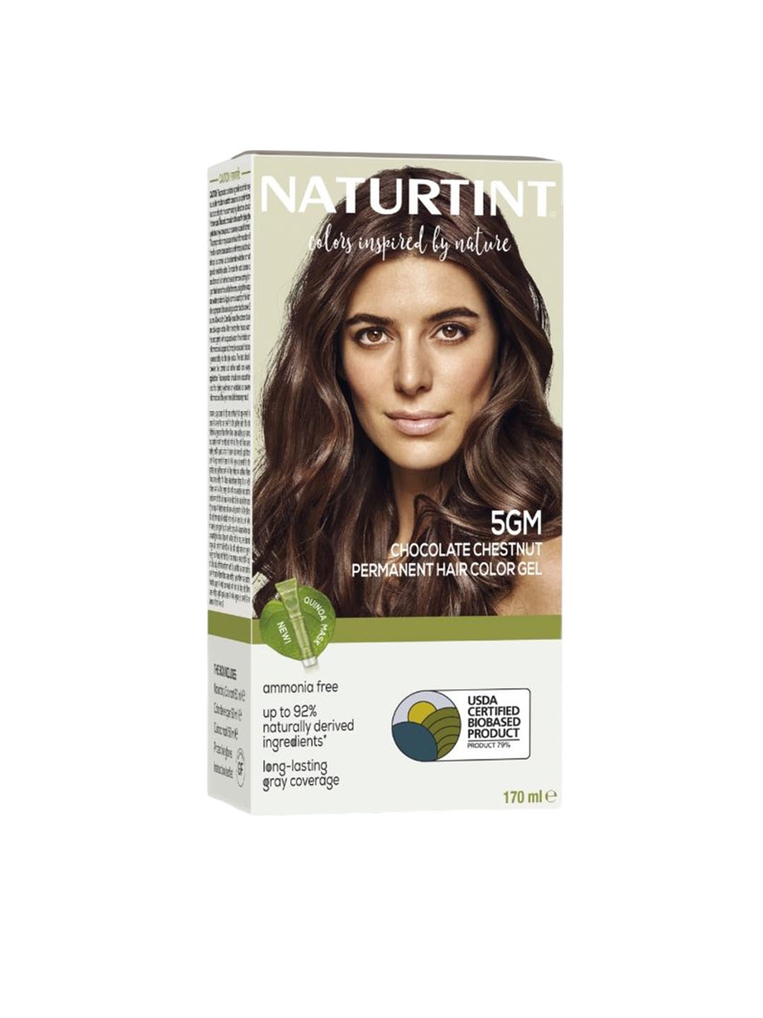 

Naturtint Pure Grey Coverage Permanent Hair Color- 170 ml- 5GM Chocolate Chestnut, Coffee brown