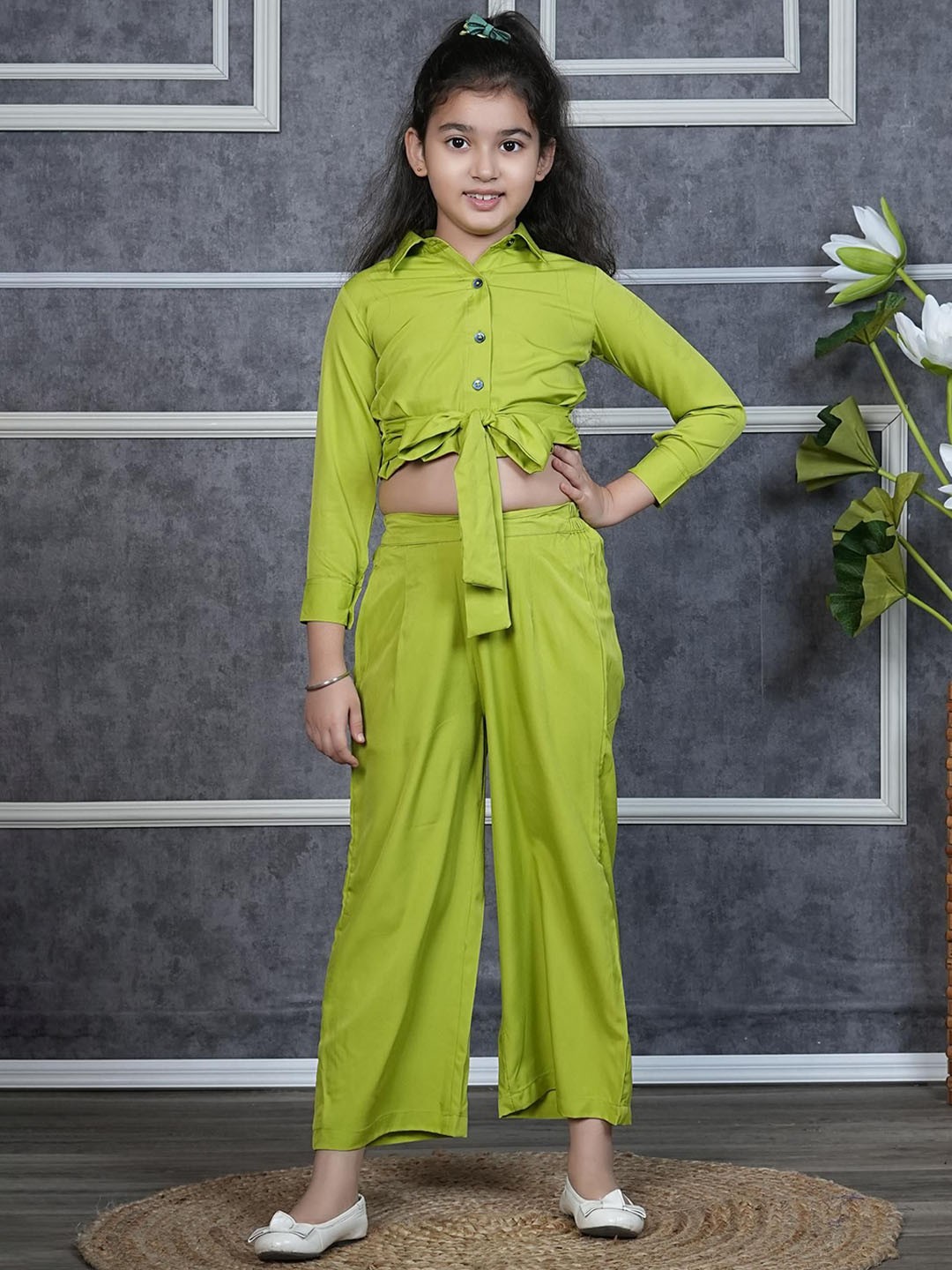 

RANJ Girls Shirt with Palazzos, Green