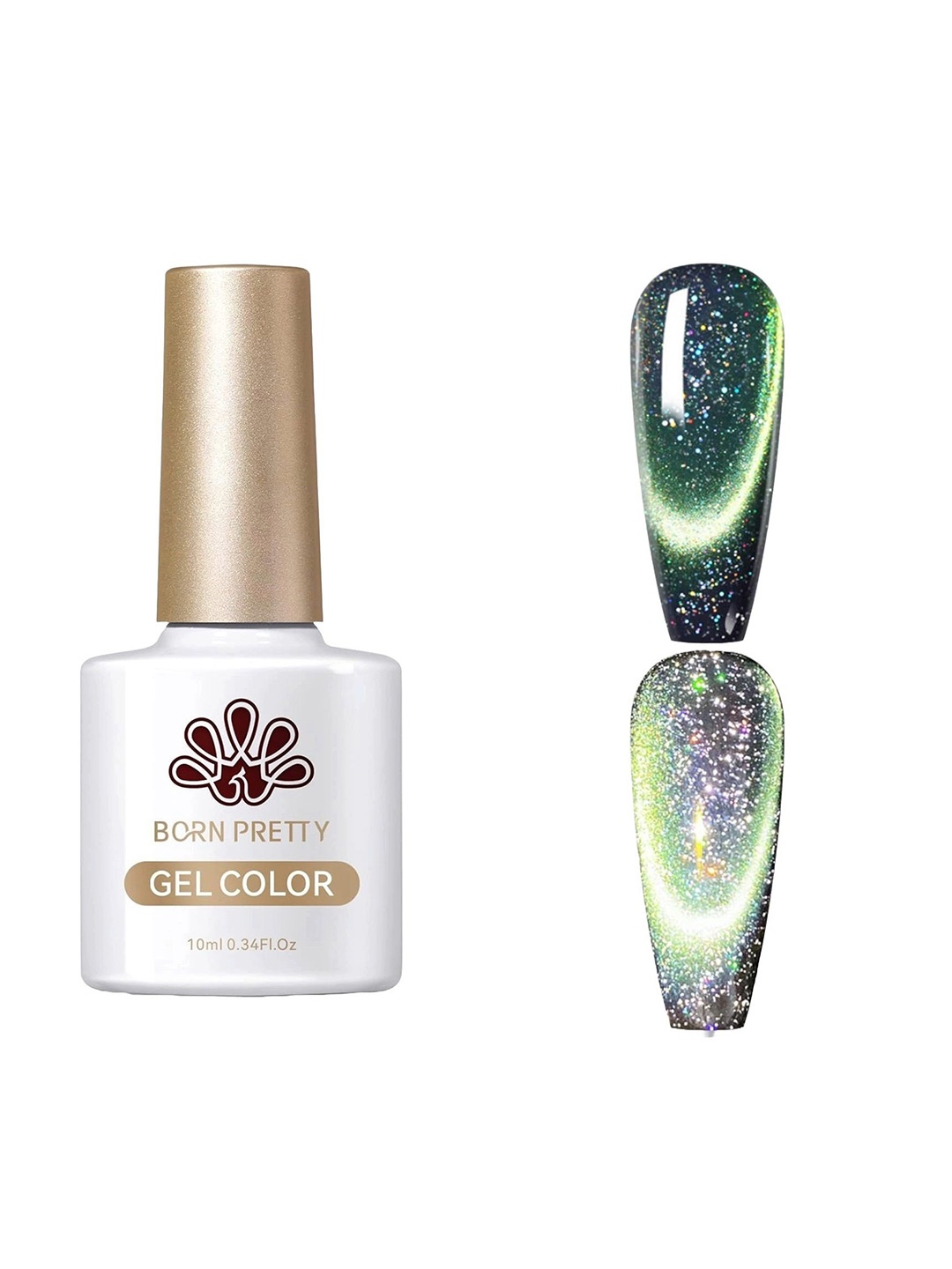 

BORN PRETTY 9D Magnetic Long Lasting Gel Nail Polish 10ml - MR02, Teal