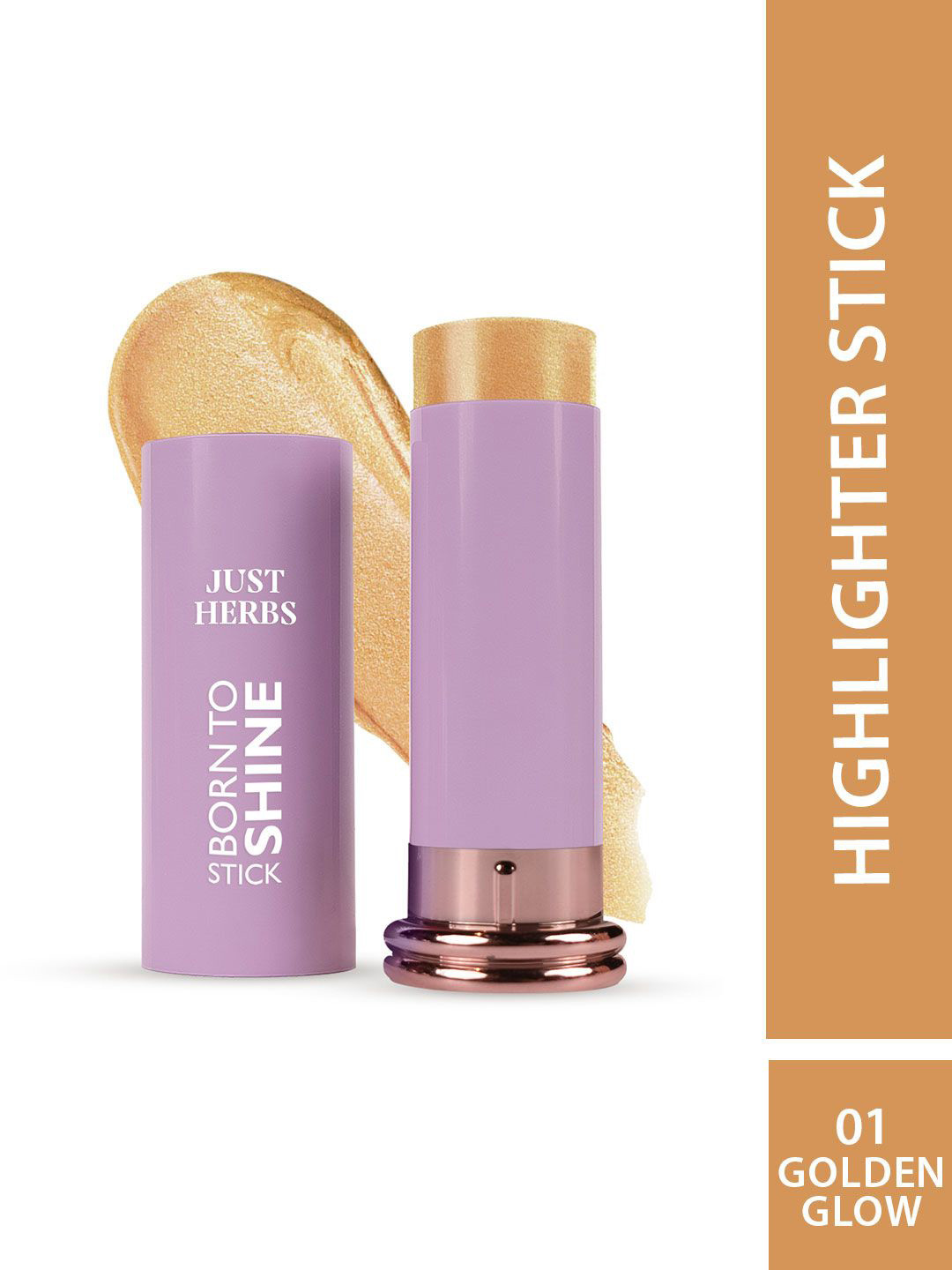 

Just Herbs Born To Shine Single Stroke Highlighter Stick - 14 g - Golden Glow 01, Gold