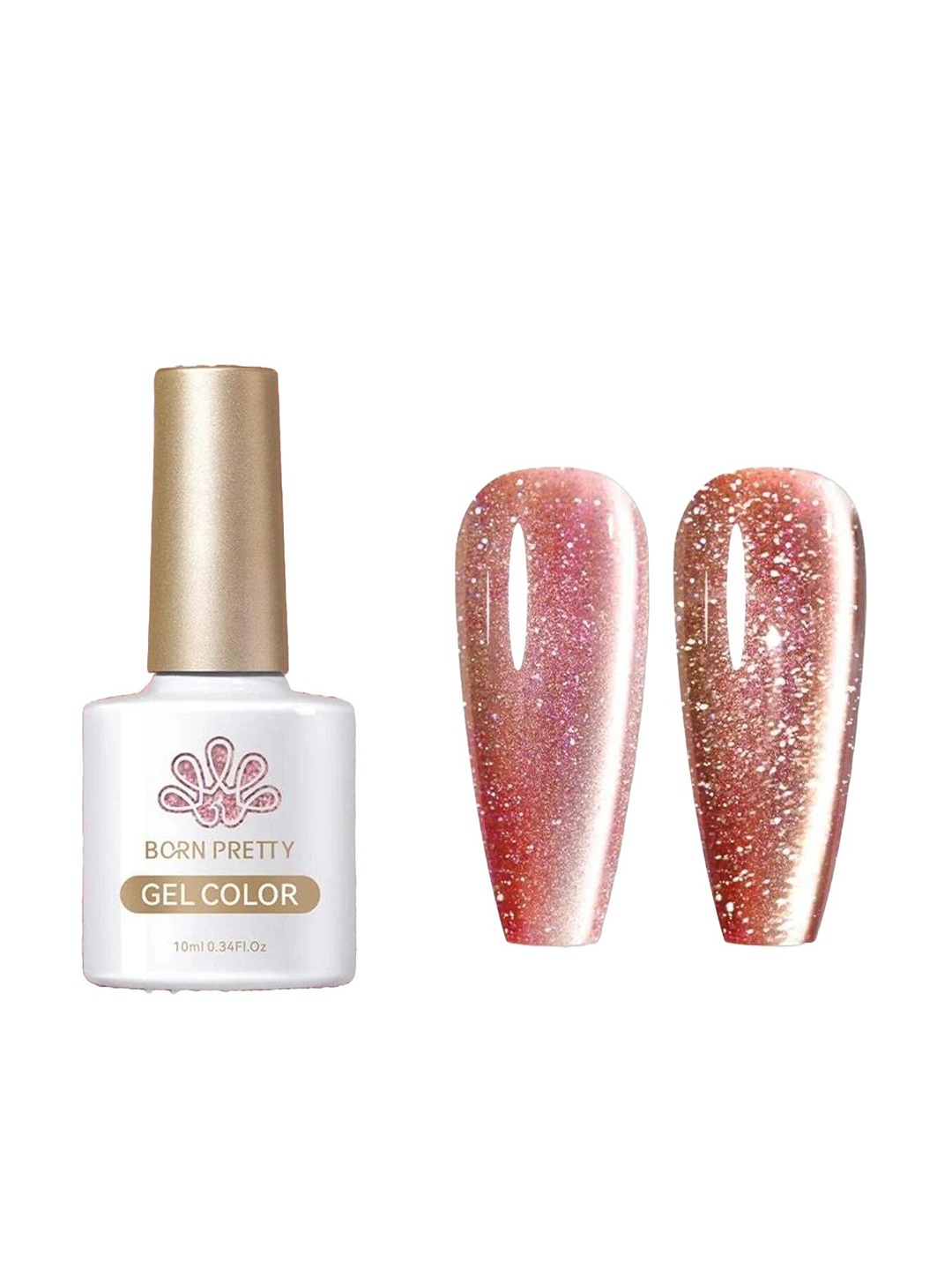 

BORN PRETTY Reflective Moonlight Long Lasting Gel Nail Polish 10ml - RM02, Brown