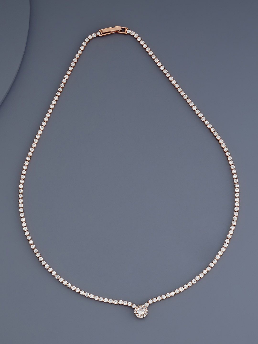 

Kushal's Fashion Jewellery Copper Rose Gold-Plated Necklace