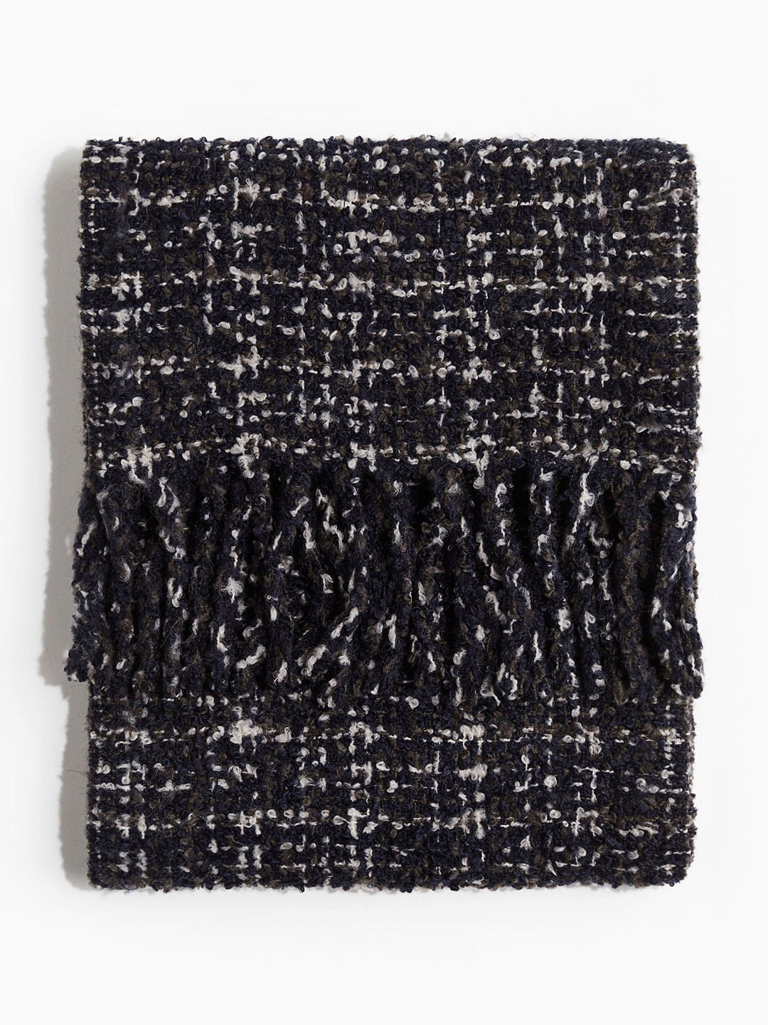 

H&M Men Boucl-Knit Scarf, Grey