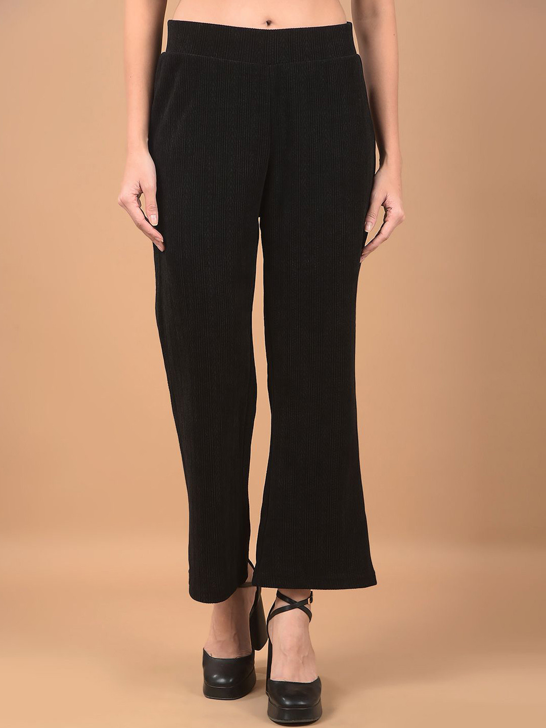 

Crimsoune Club Women Flared Trousers, Black