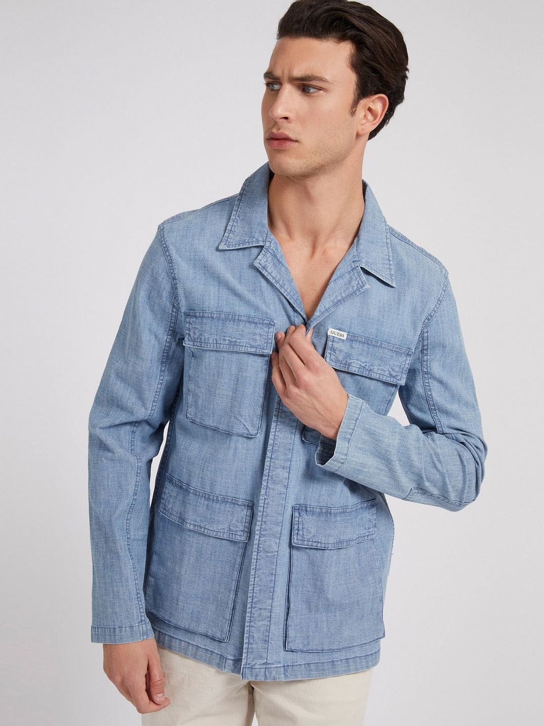 

GUESS Men Denim Jacket, Blue