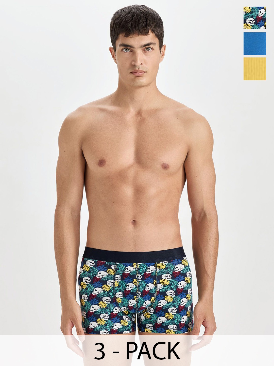 

DeFacto Pack Of 3 Printed Trunks 234893281-NV135, Yellow