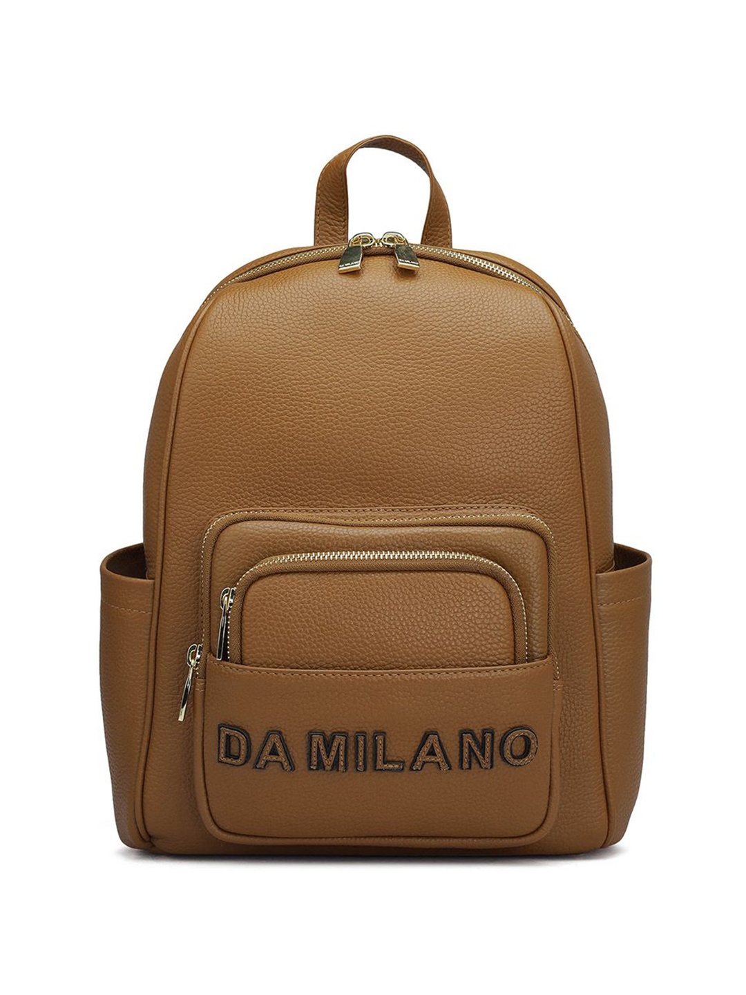 

Da Milano Women Brand Logo Backpack, Brown