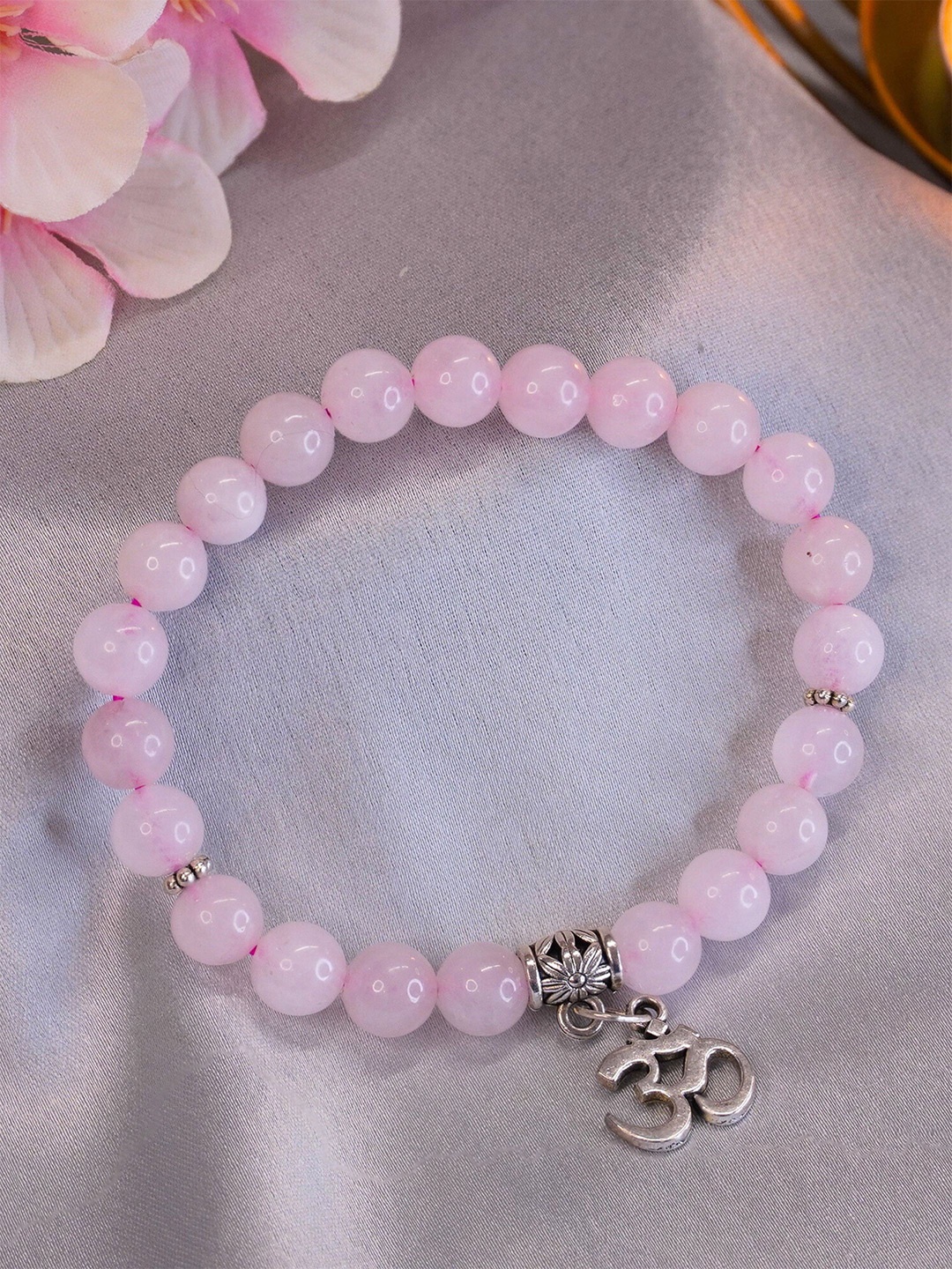 

Japam Rose Quartz Om Band, Pink