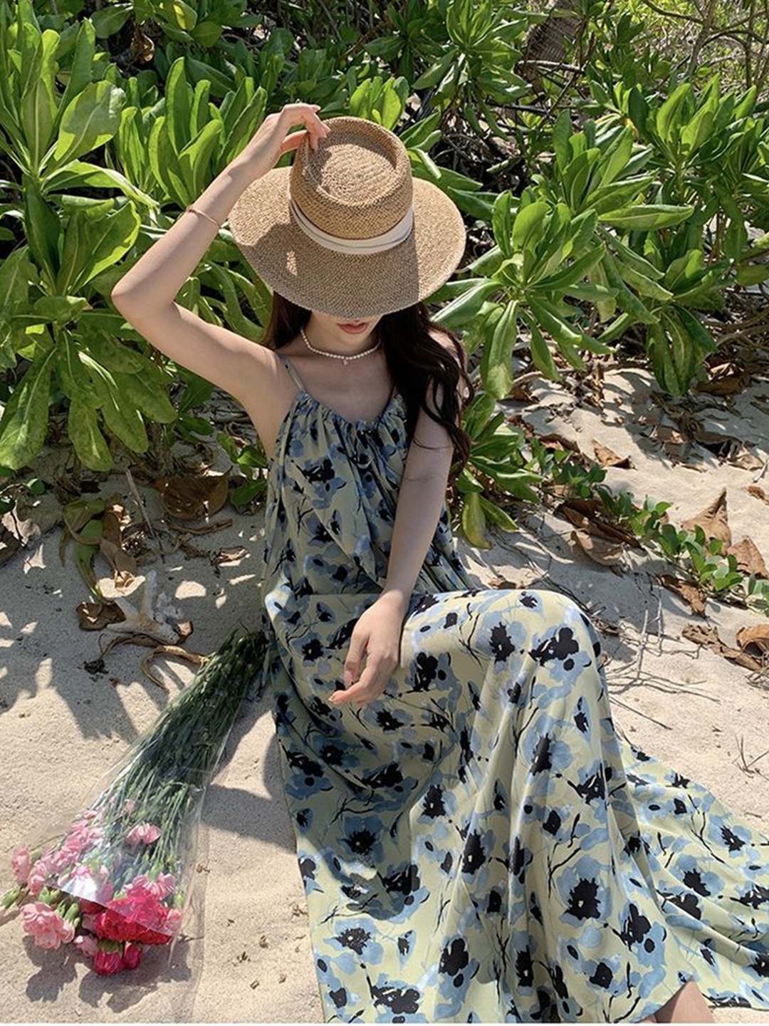 

LULU & SKY Embellished Print Maxi Dress, Multi