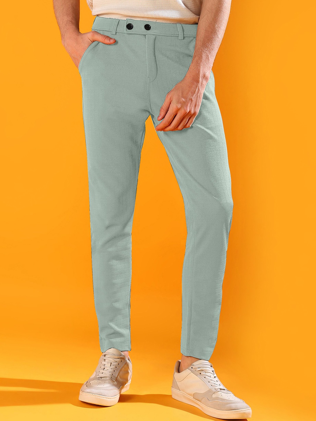 

INDICLUB Men Trousers, Lime green