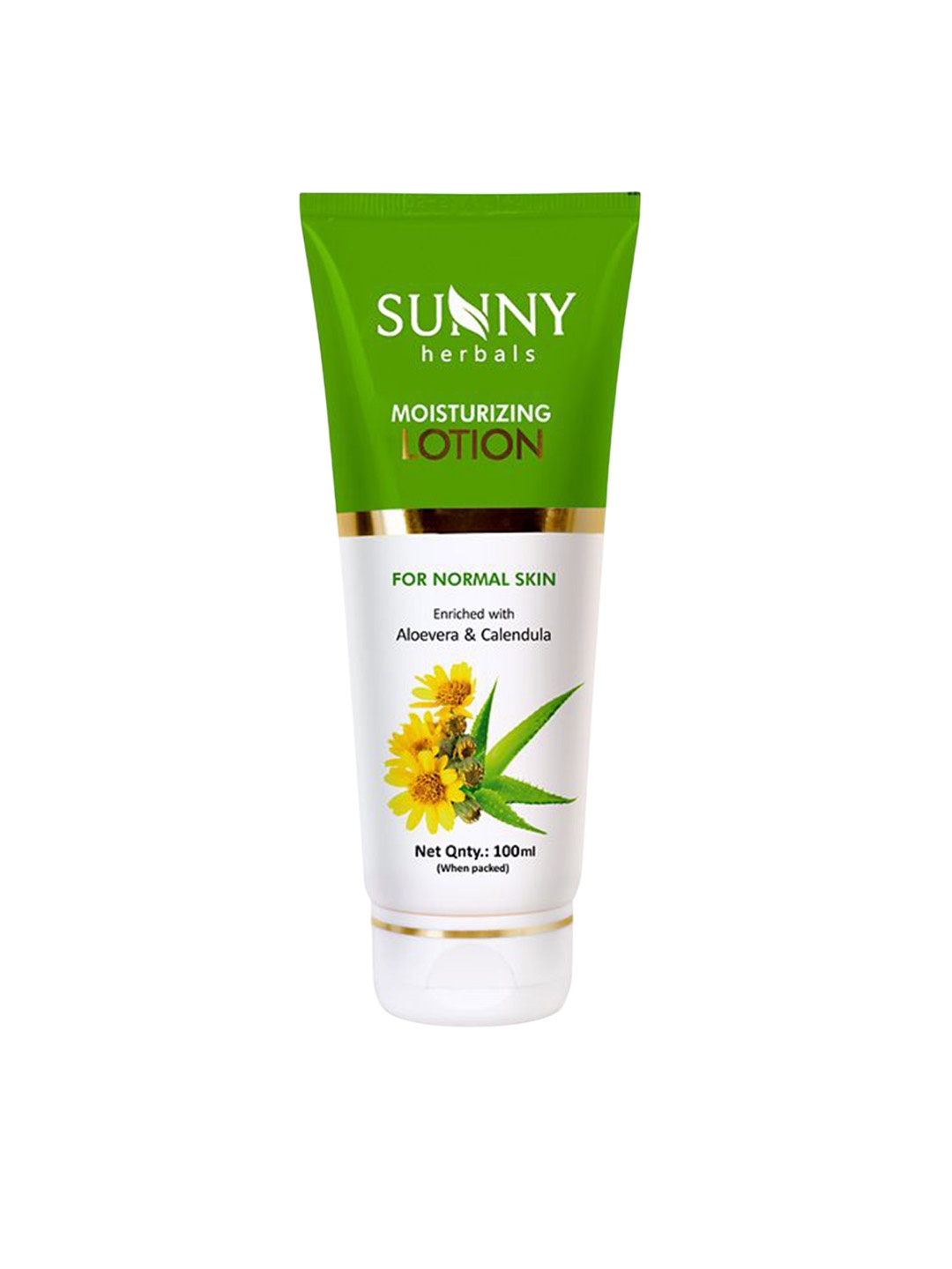 

SUNNY HERBALS Moisturizing Lotion With Aloevera & Calendula- 100 ml, Off white