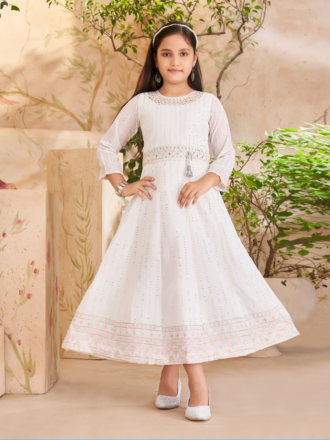 

HERE&NOW Georgette Maxi Dress, Cream
