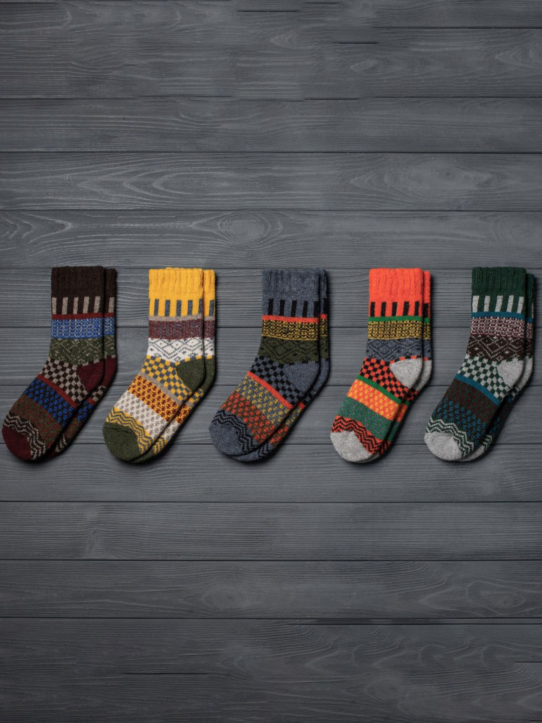 

Sockscarving Kids Pack Of 5 Patterned Above Ankle-Length Socks, Green