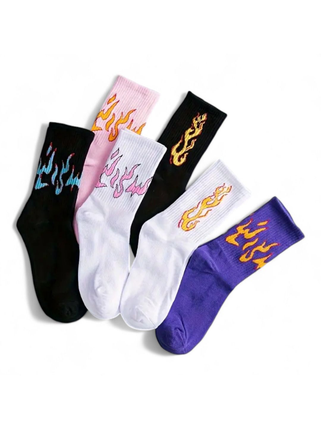 

Sockscarving Pack Of 6 Patterned Above Ankle Lenght Socks, Blue