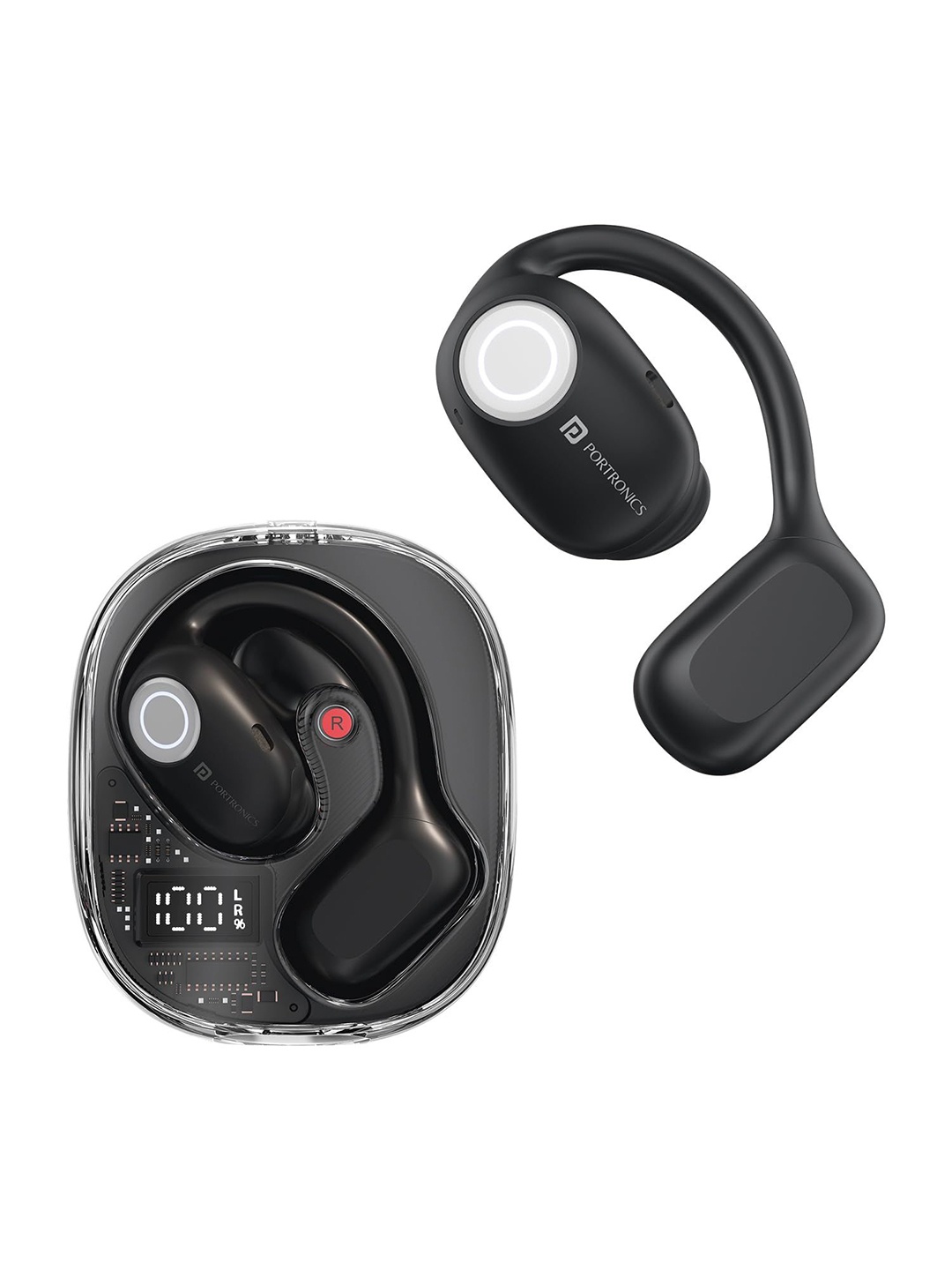 

Portronics Harmonics Twins 30 Smart OWS Earbuds, Black