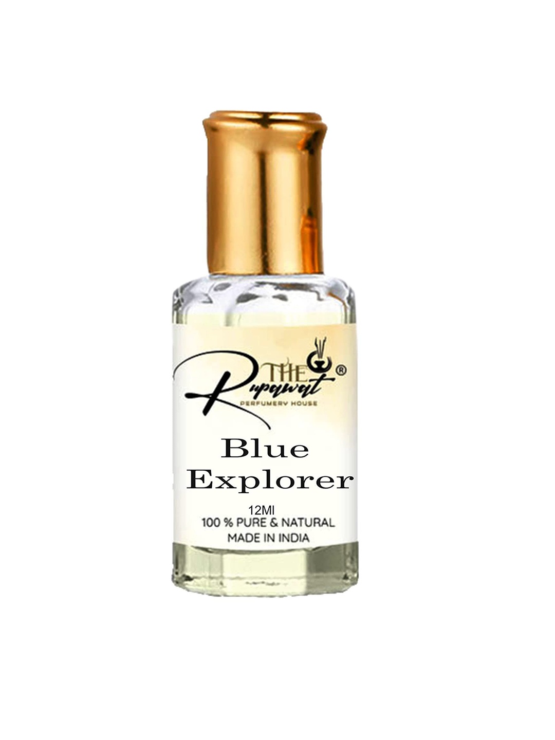 

THE RUPAWAT Perfumery House Blue Explorer 100% Natural & Pure Alcohol Free Attar - 12 ml, Transparent