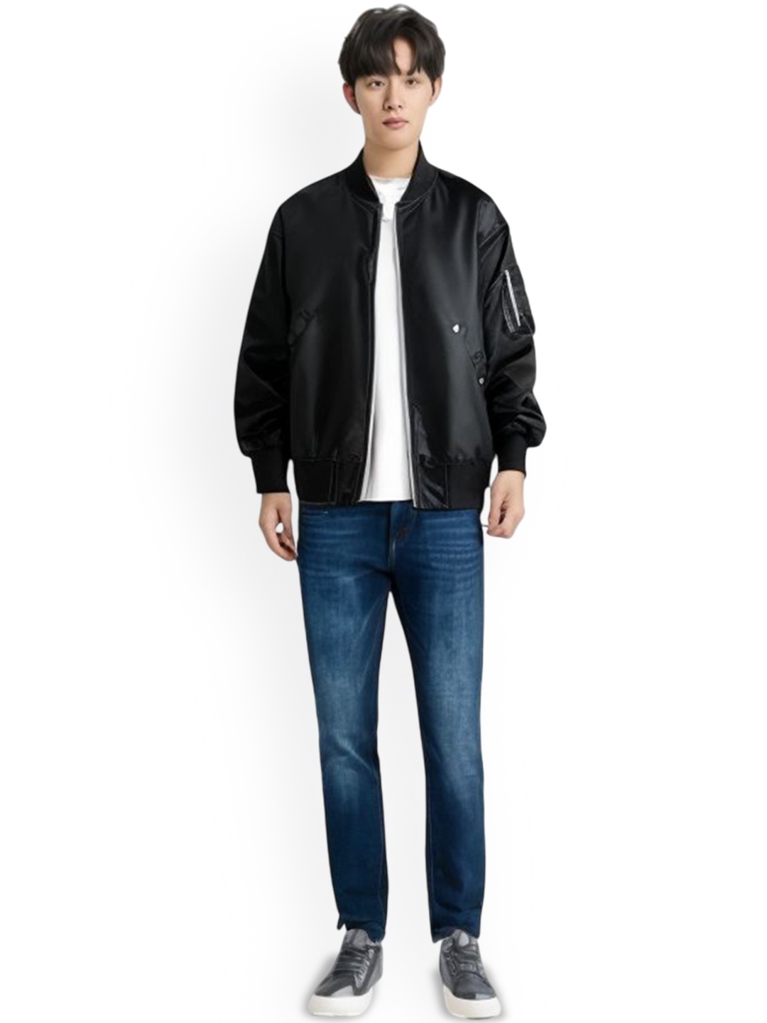 

StyleCast x Revolte Men Lightweight Open Front Jacket, Black